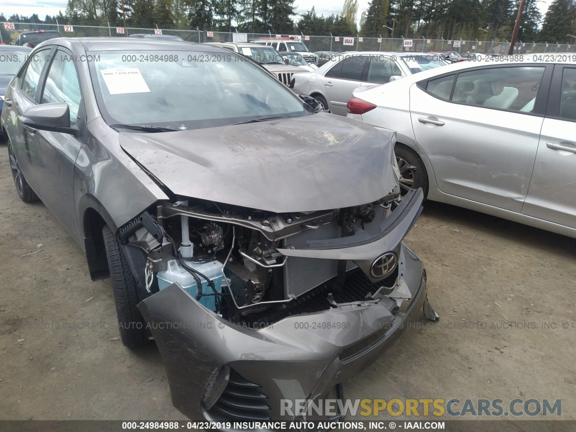 1 Photograph of a damaged car 2T1BURHE9KC225091 TOYOTA COROLLA 2019