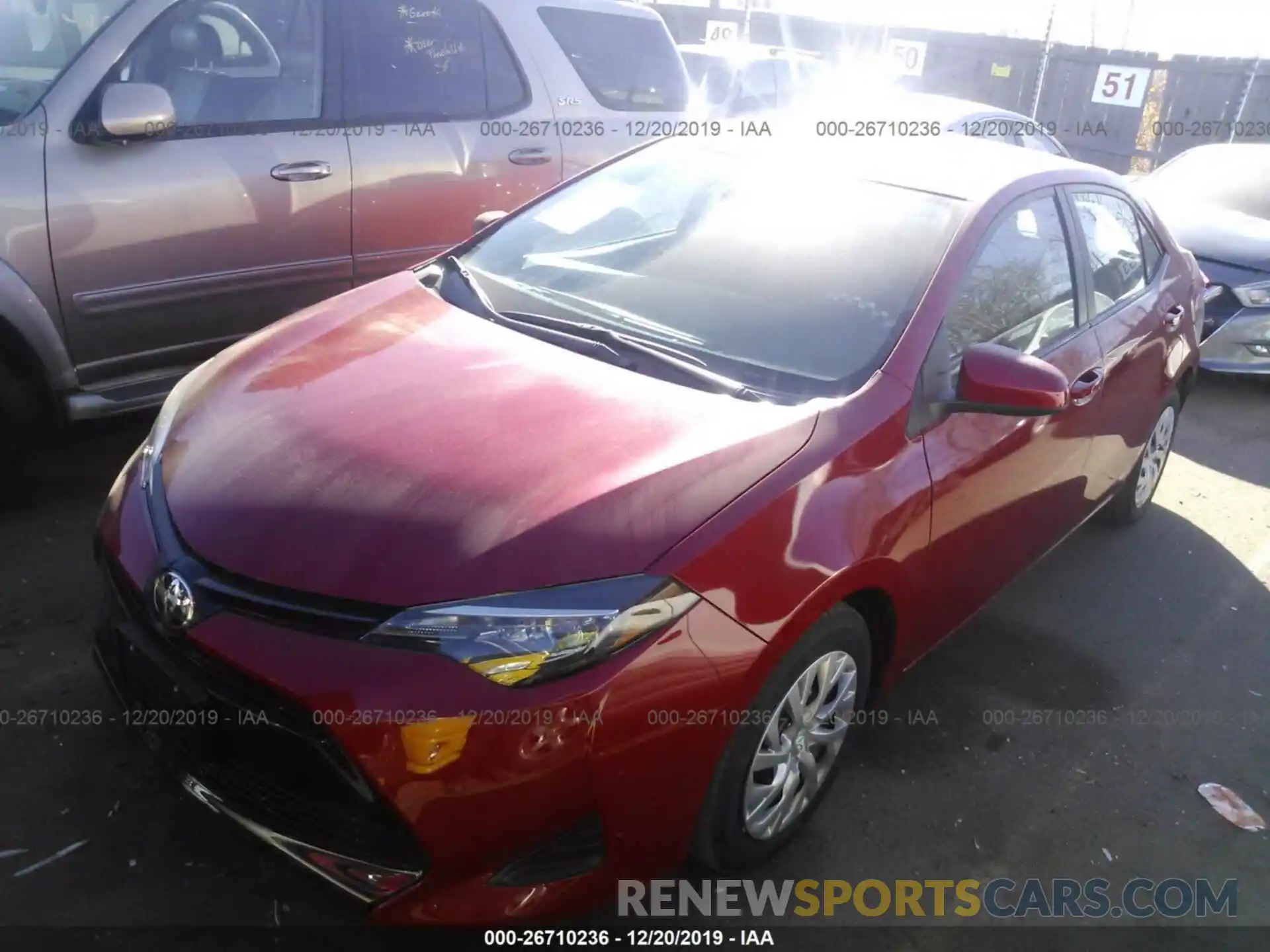 2 Photograph of a damaged car 2T1BURHE9KC225477 TOYOTA COROLLA 2019