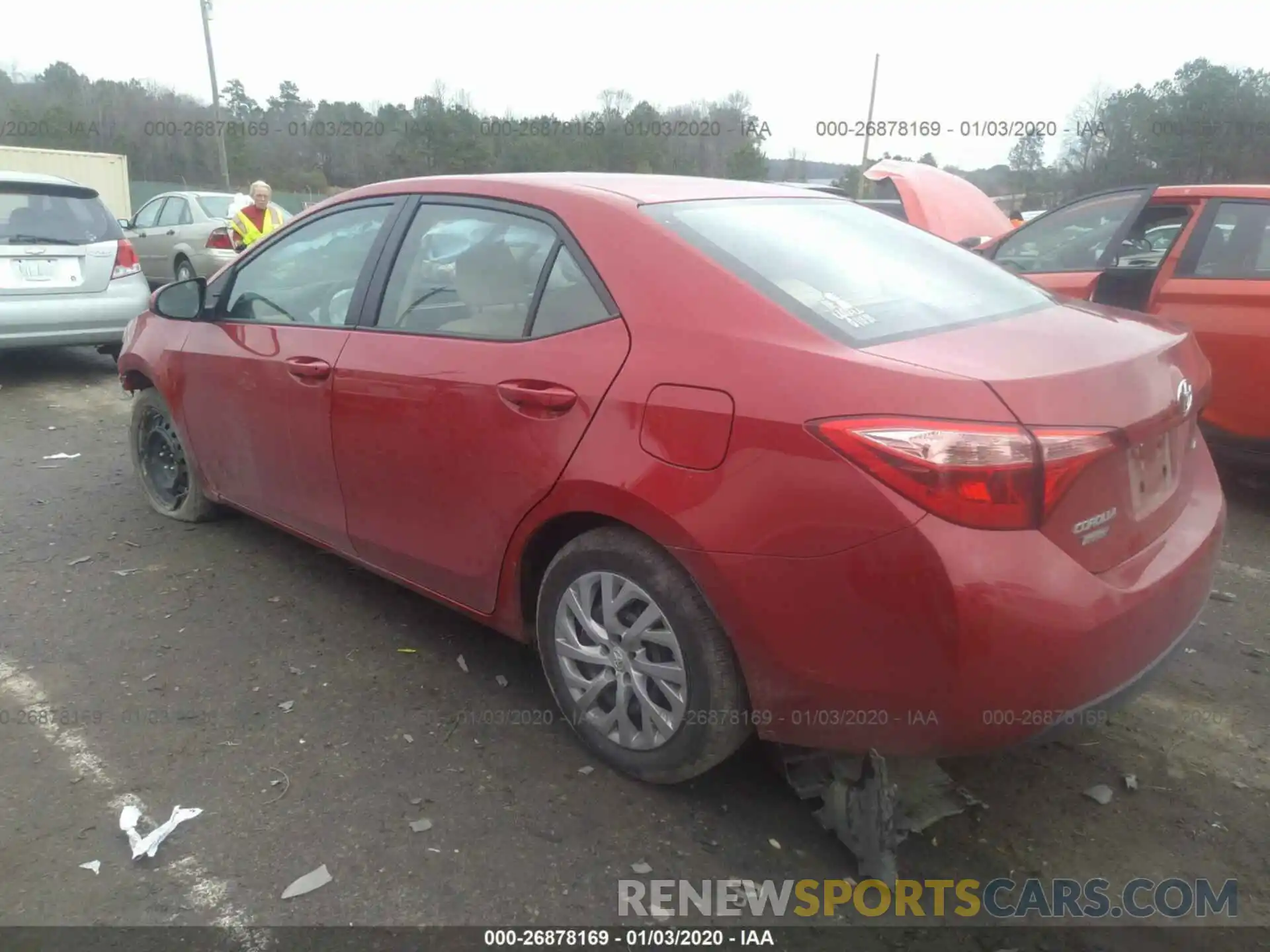 3 Photograph of a damaged car 2T1BURHE9KC226354 TOYOTA COROLLA 2019