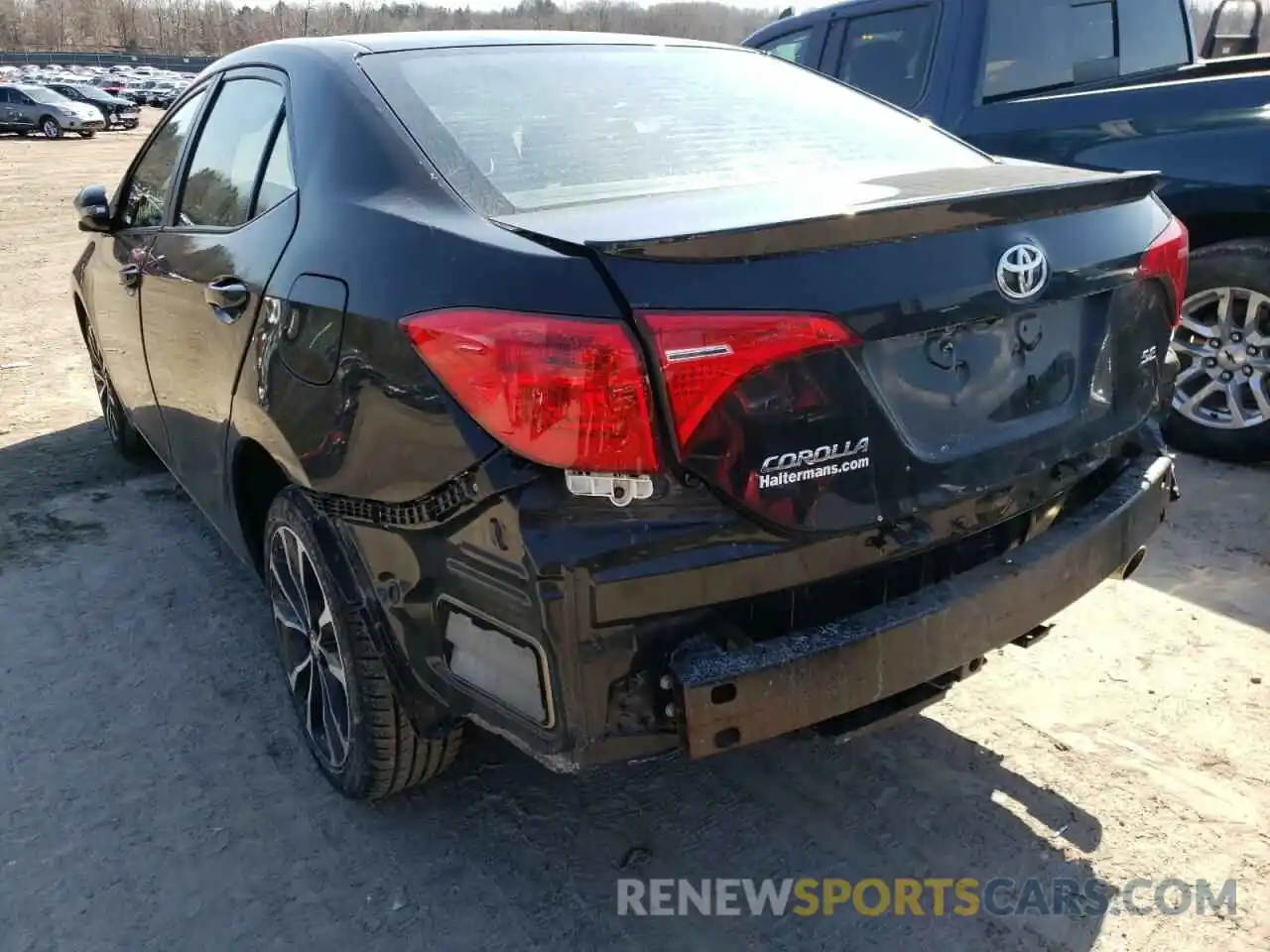 3 Photograph of a damaged car 2T1BURHE9KC227181 TOYOTA COROLLA 2019