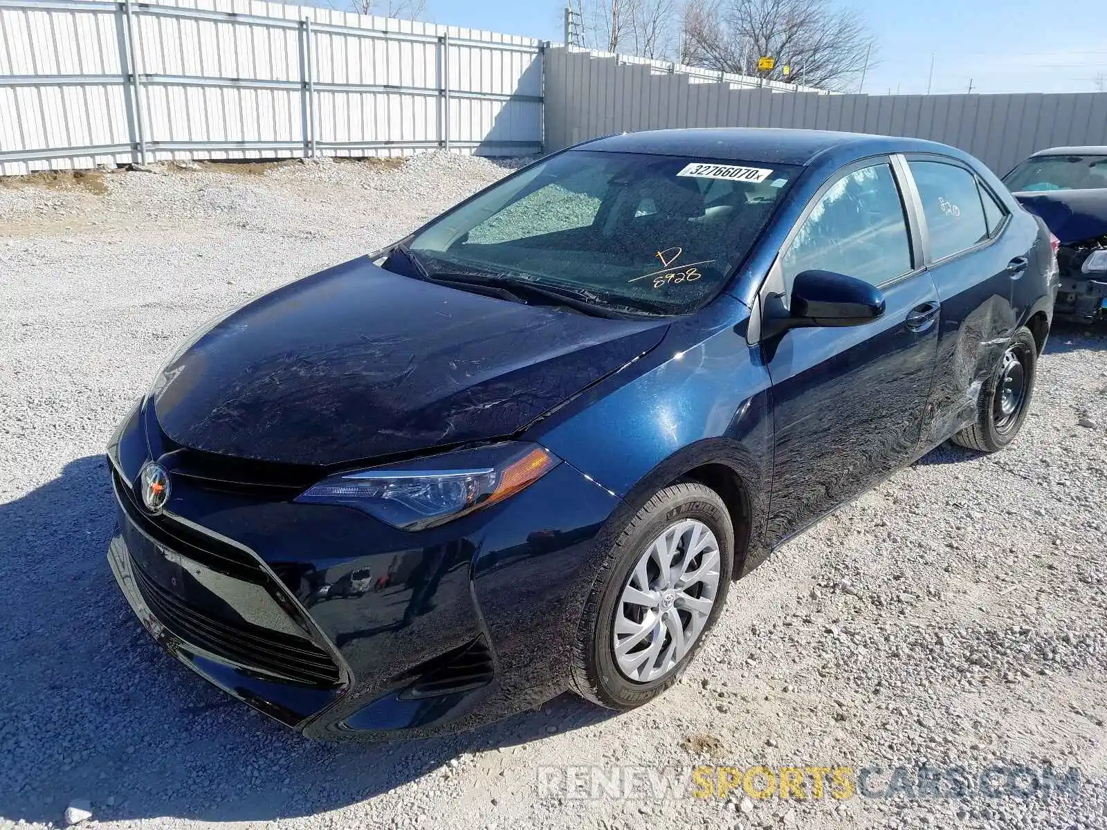 2 Photograph of a damaged car 2T1BURHE9KC228928 TOYOTA COROLLA 2019