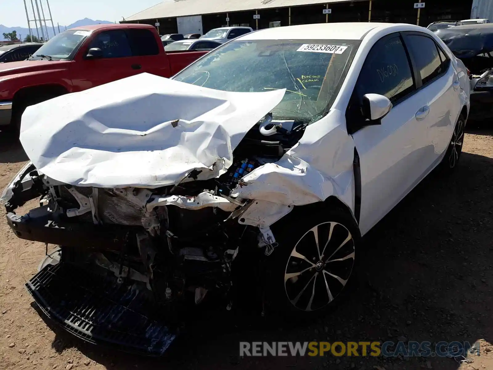 2 Photograph of a damaged car 2T1BURHE9KC229559 TOYOTA COROLLA 2019