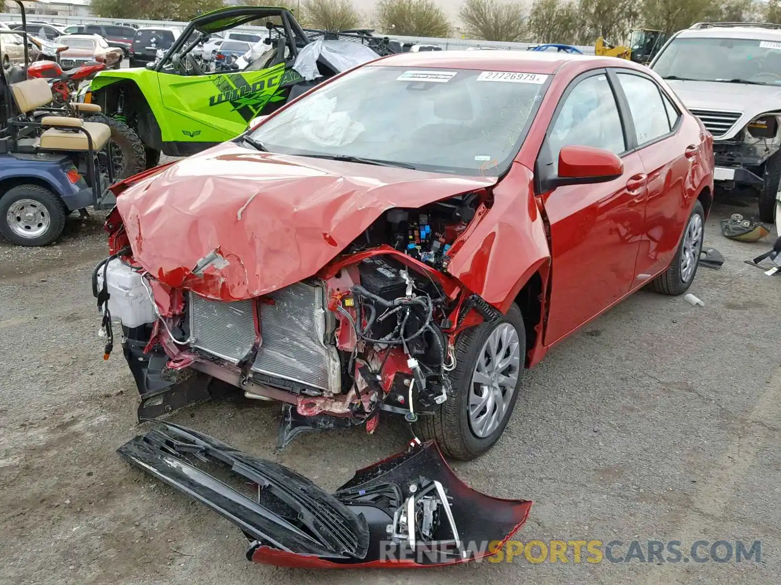 2 Photograph of a damaged car 2T1BURHE9KC230212 TOYOTA COROLLA 2019