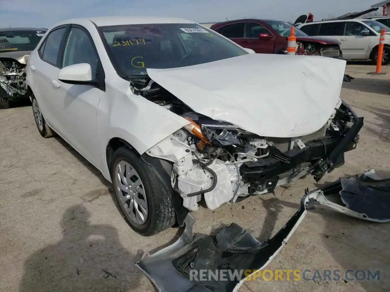 1 Photograph of a damaged car 2T1BURHE9KC231179 TOYOTA COROLLA 2019