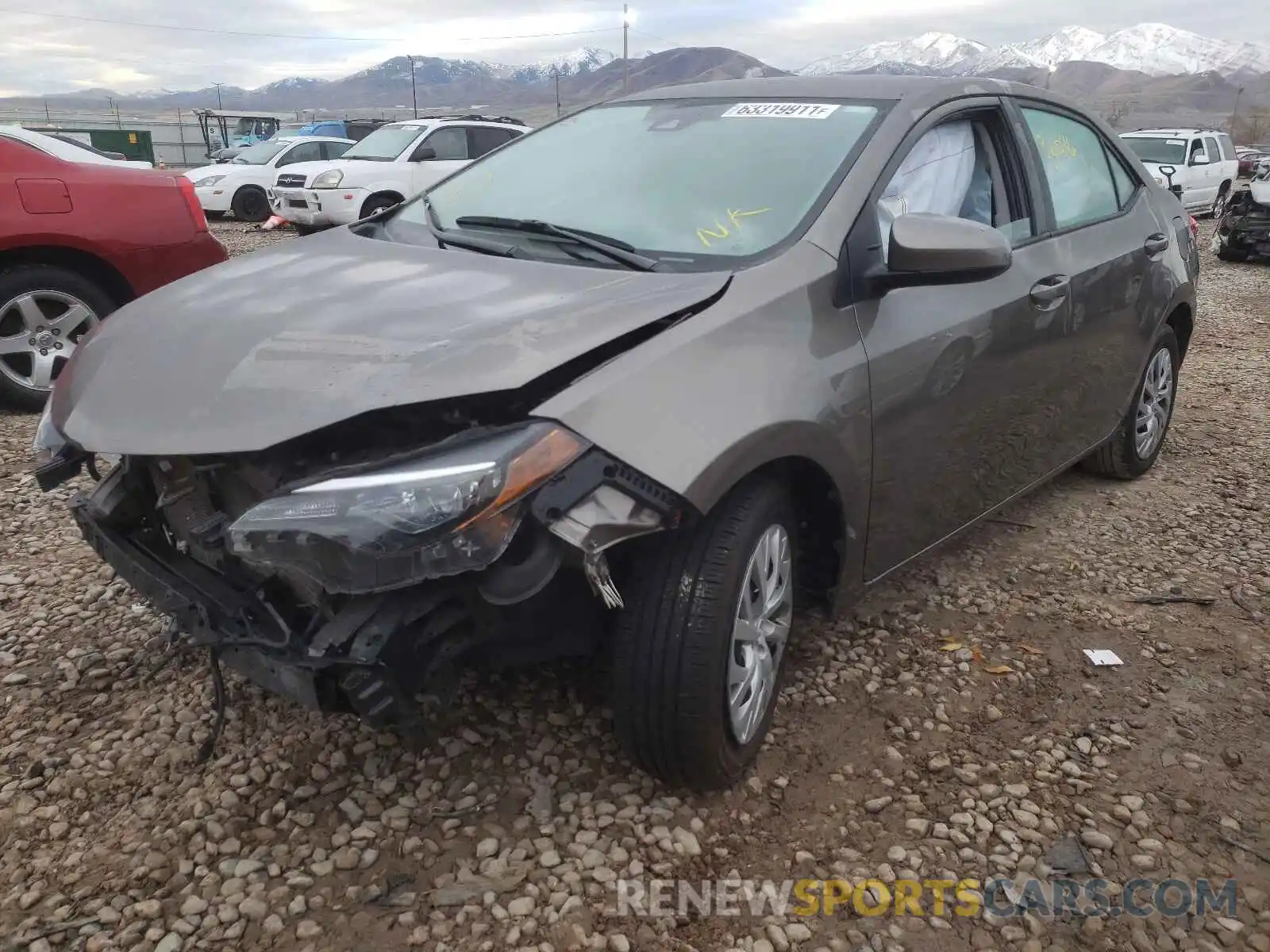 2 Photograph of a damaged car 2T1BURHE9KC232672 TOYOTA COROLLA 2019