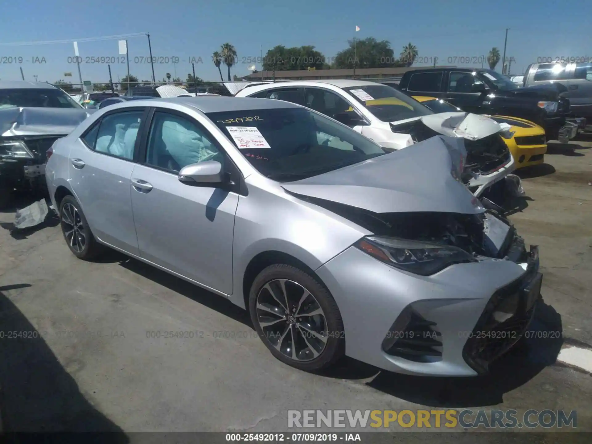 1 Photograph of a damaged car 2T1BURHE9KC233580 TOYOTA COROLLA 2019