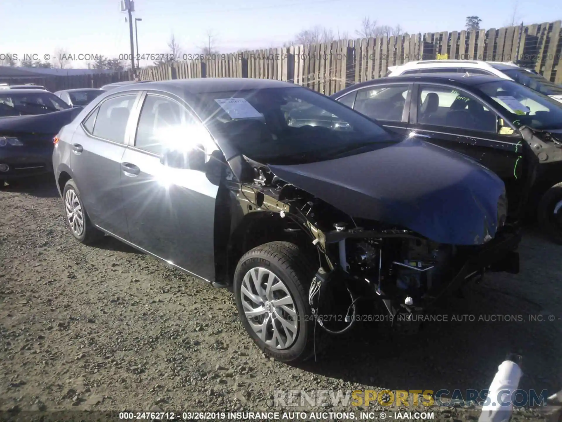 1 Photograph of a damaged car 2T1BURHE9KC233594 TOYOTA COROLLA 2019