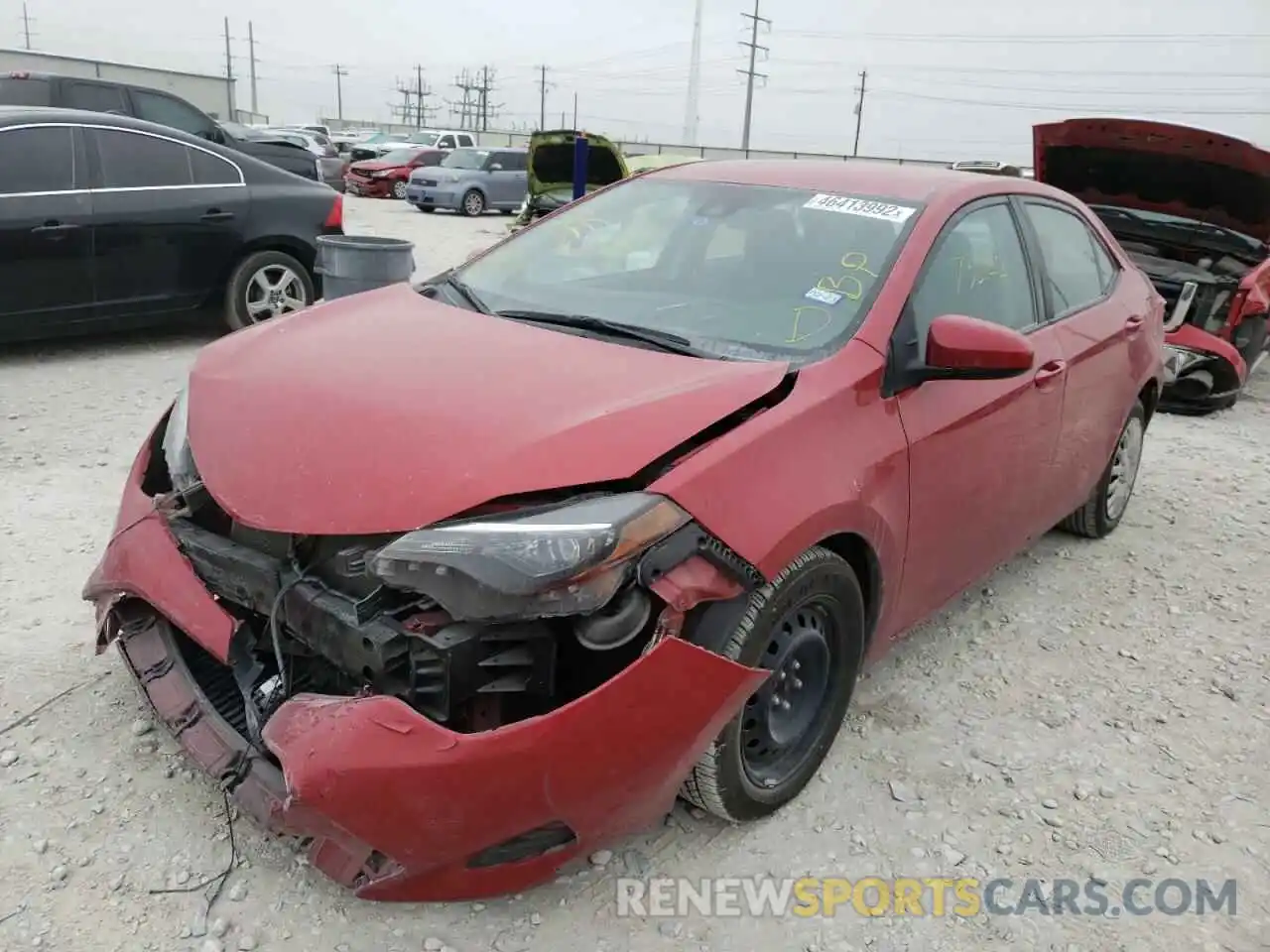 2 Photograph of a damaged car 2T1BURHE9KC233790 TOYOTA COROLLA 2019