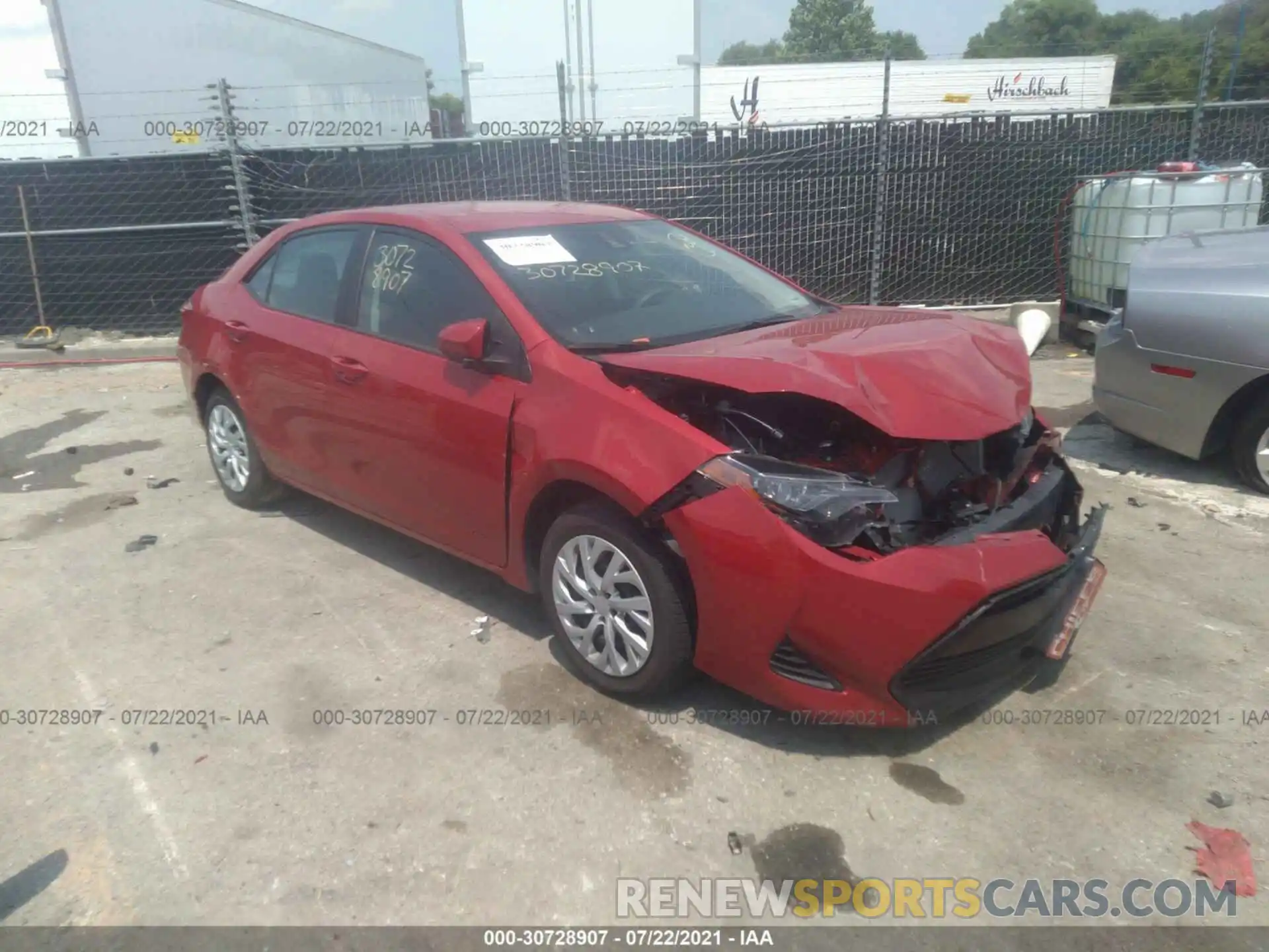 1 Photograph of a damaged car 2T1BURHE9KC234065 TOYOTA COROLLA 2019