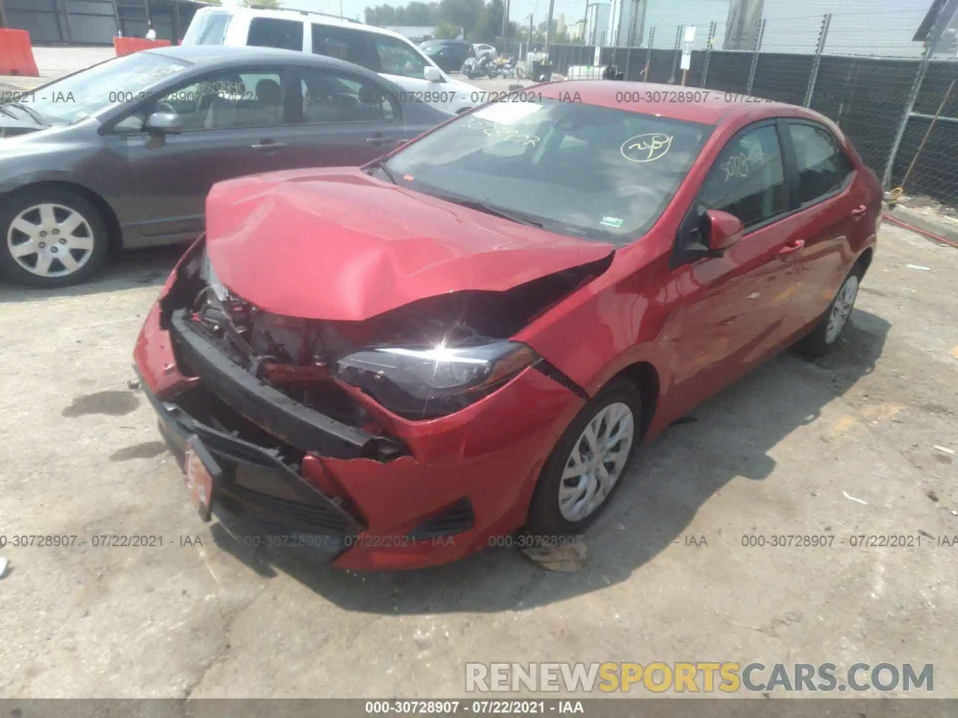 2 Photograph of a damaged car 2T1BURHE9KC234065 TOYOTA COROLLA 2019