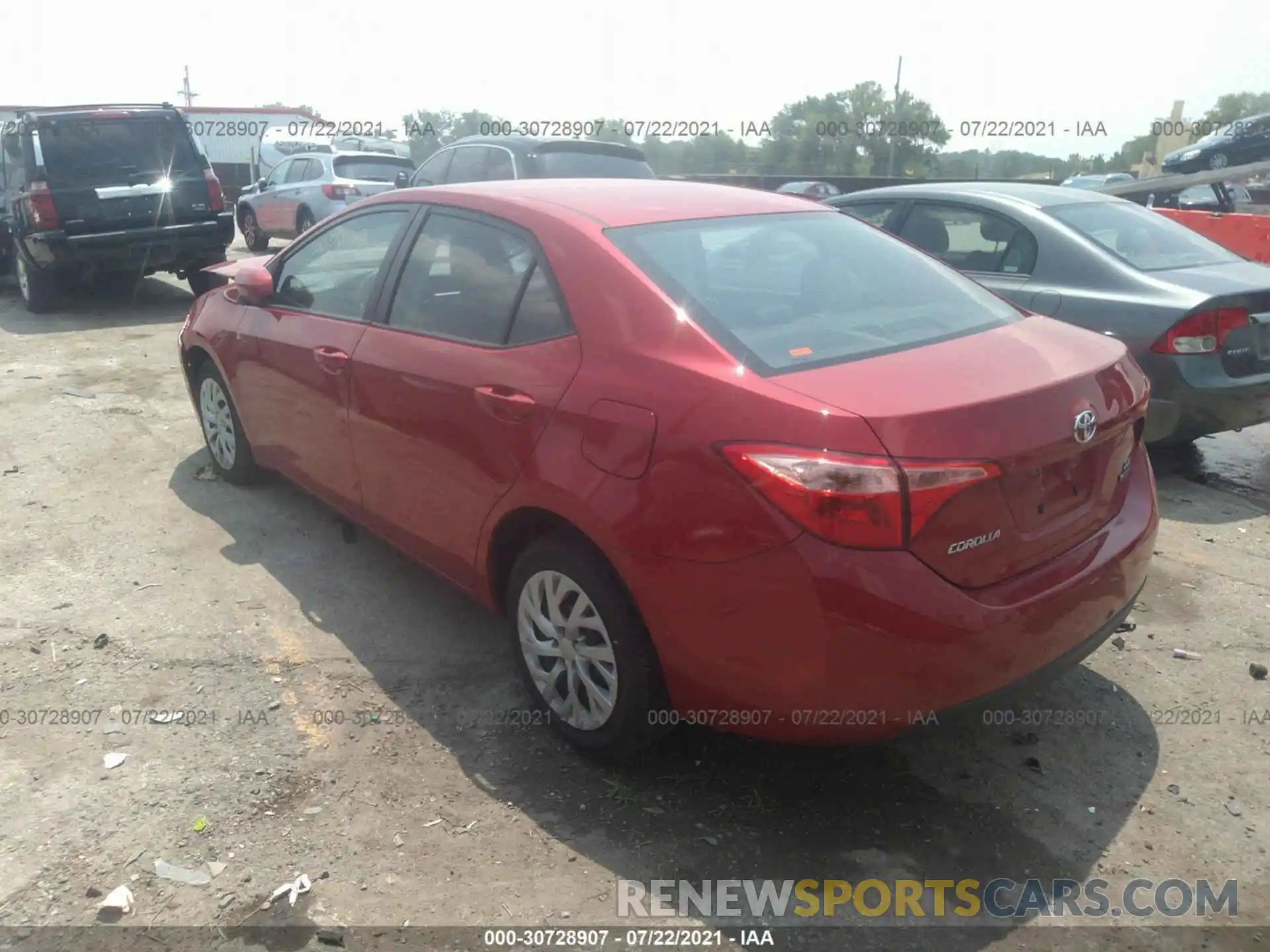 3 Photograph of a damaged car 2T1BURHE9KC234065 TOYOTA COROLLA 2019