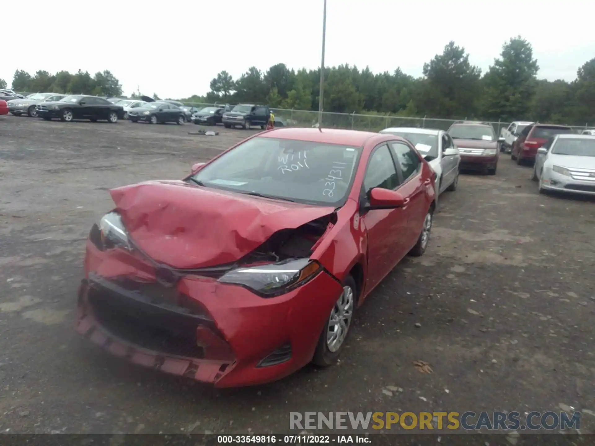 2 Photograph of a damaged car 2T1BURHE9KC234311 TOYOTA COROLLA 2019