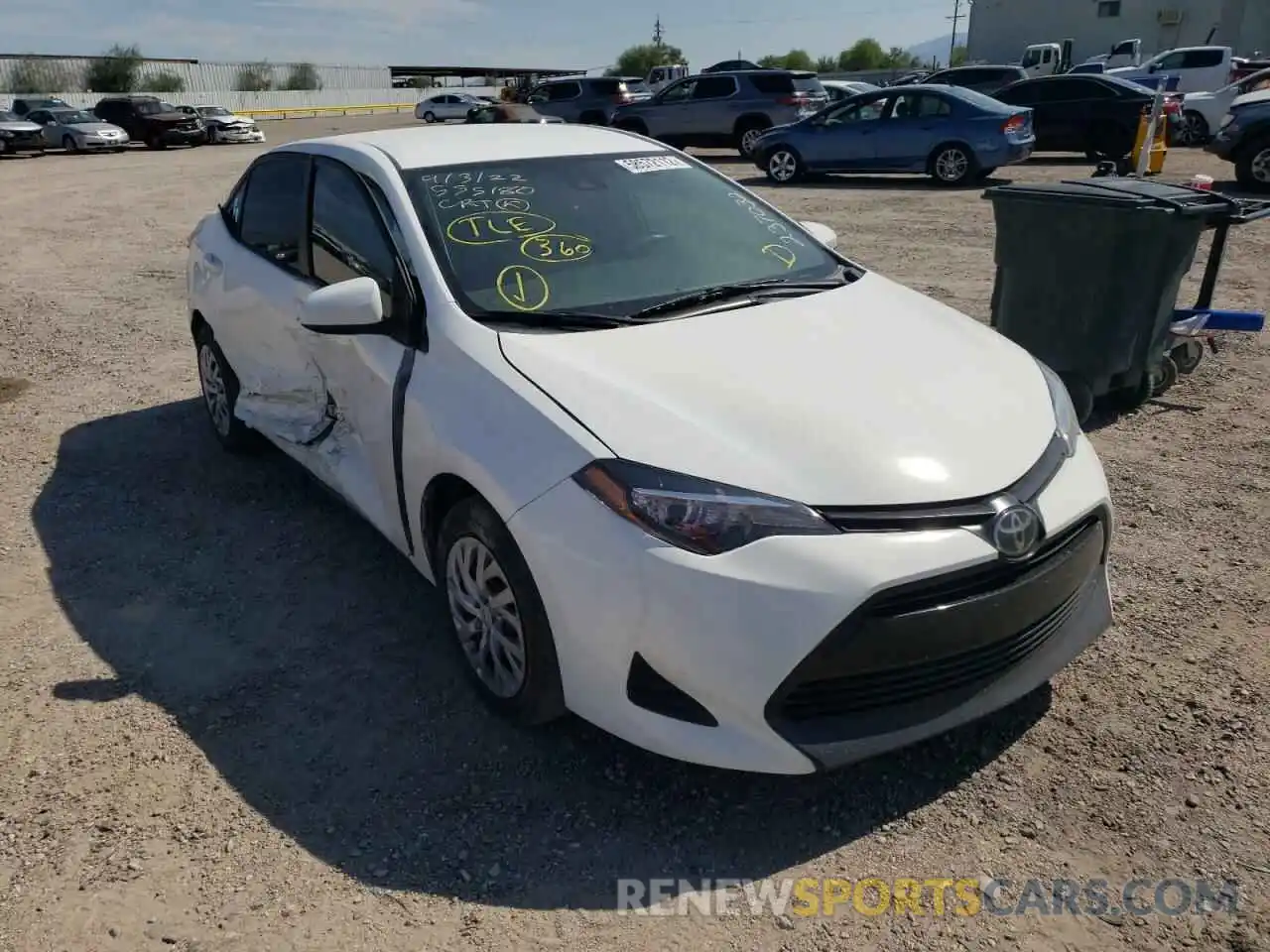 1 Photograph of a damaged car 2T1BURHE9KC237032 TOYOTA COROLLA 2019