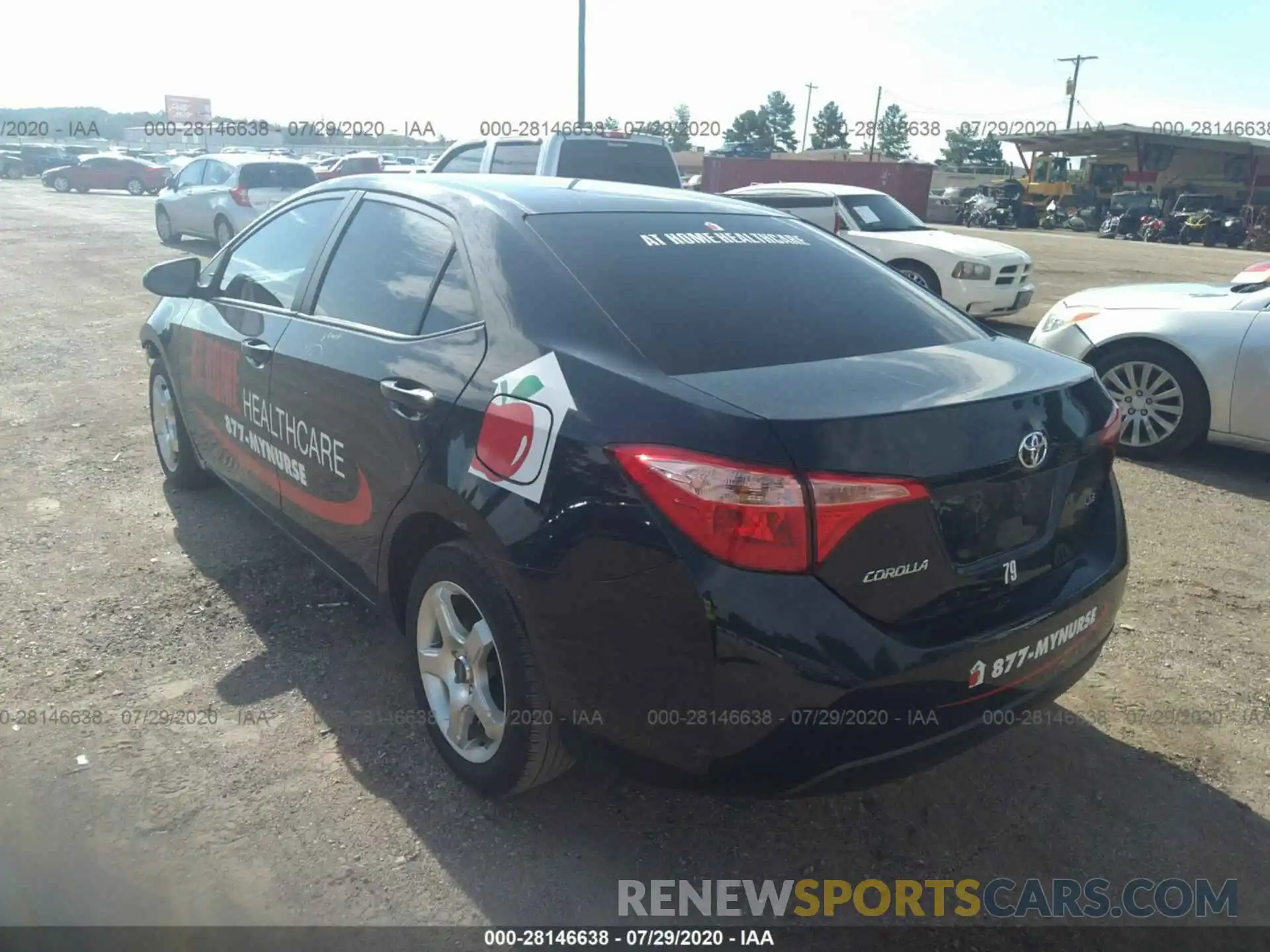 3 Photograph of a damaged car 2T1BURHE9KC239895 TOYOTA COROLLA 2019