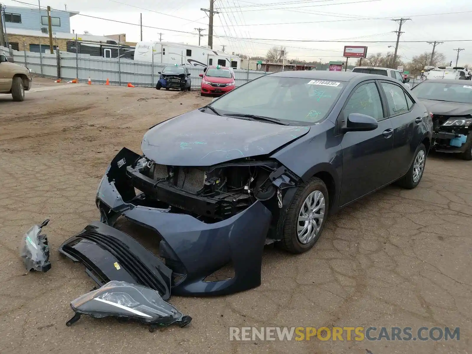 2 Photograph of a damaged car 2T1BURHE9KC241257 TOYOTA COROLLA 2019