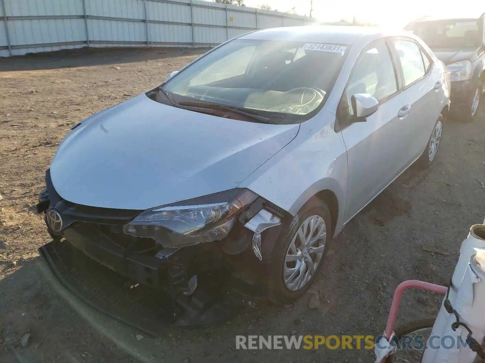 2 Photograph of a damaged car 2T1BURHE9KC242585 TOYOTA COROLLA 2019