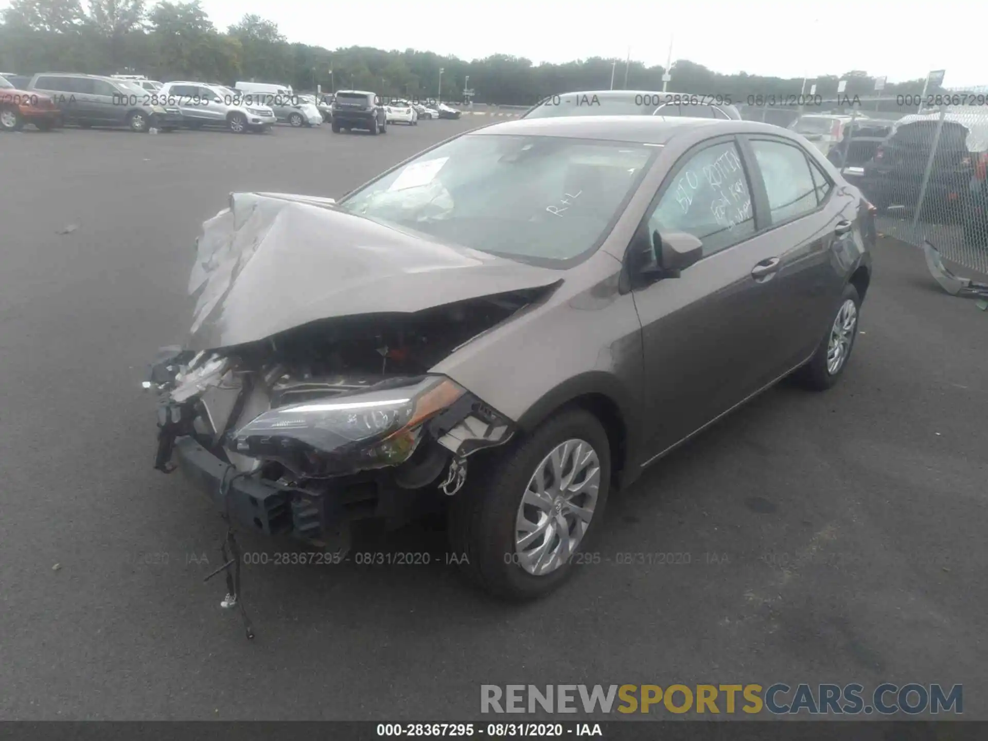 2 Photograph of a damaged car 2T1BURHE9KC243252 TOYOTA COROLLA 2019