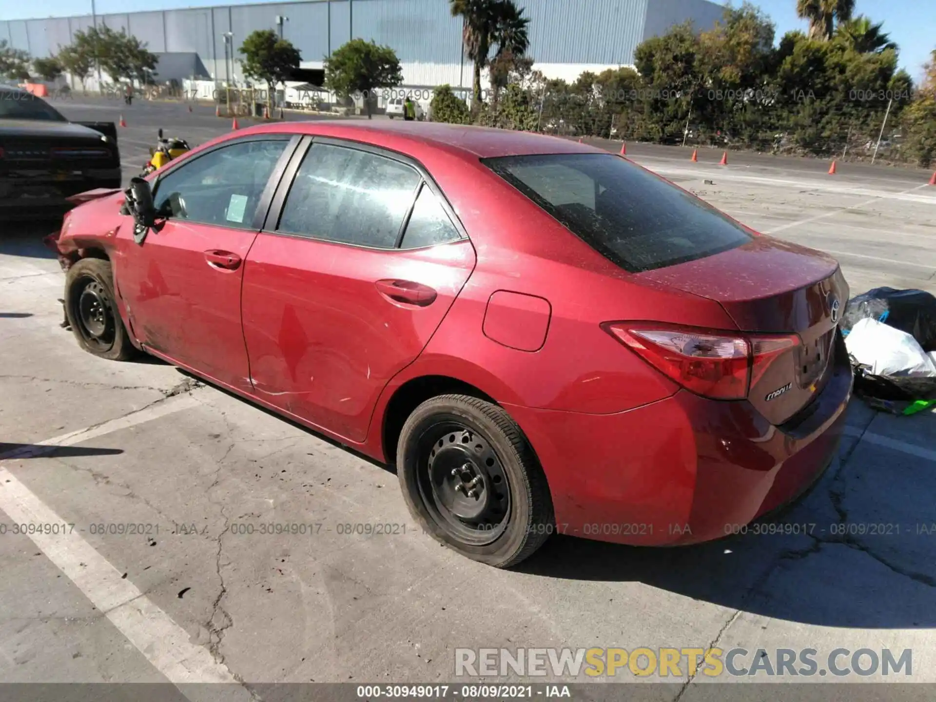 3 Photograph of a damaged car 2T1BURHEXK3236374 TOYOTA COROLLA 2019