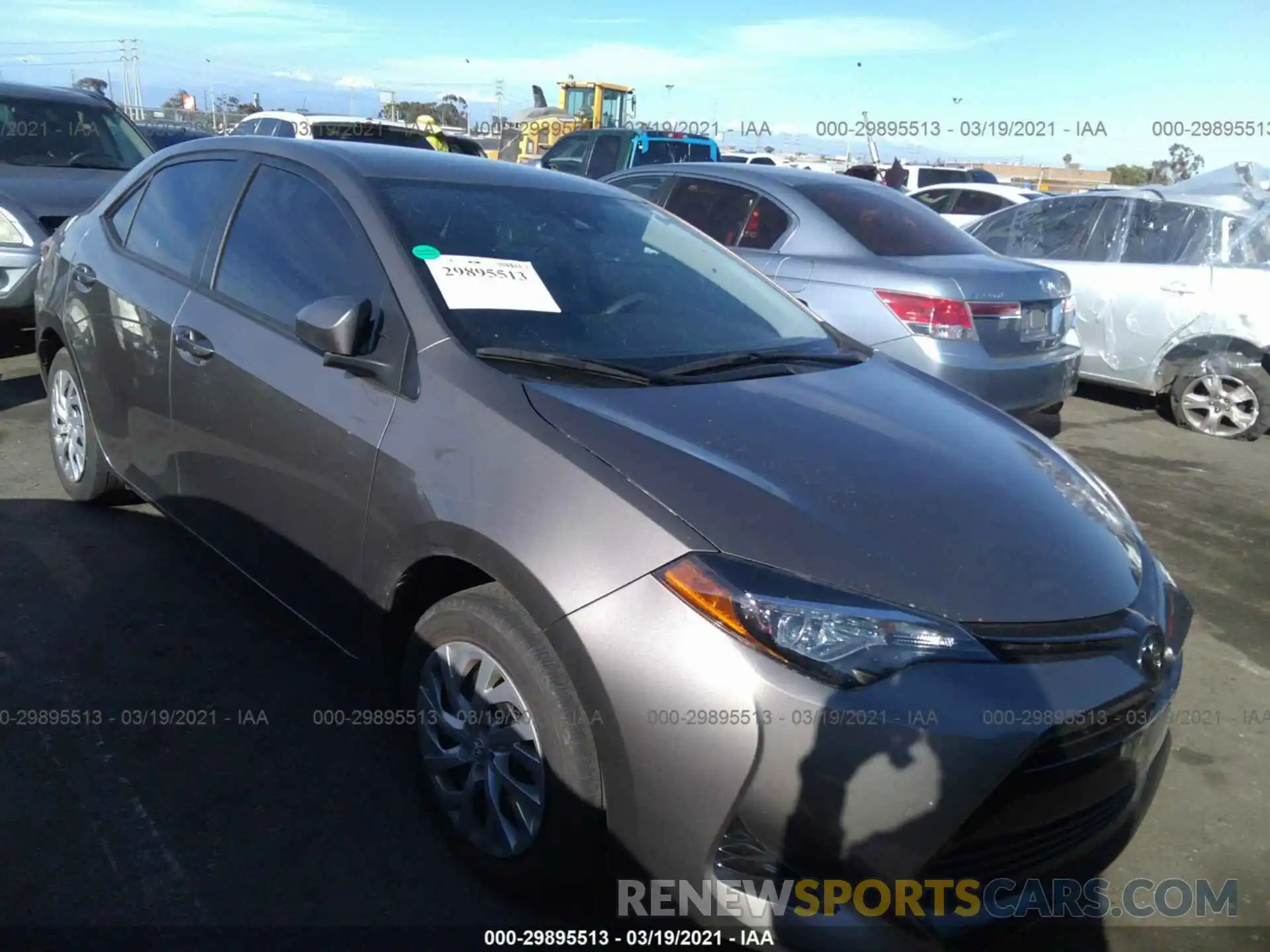 1 Photograph of a damaged car 2T1BURHEXKC125842 TOYOTA COROLLA 2019