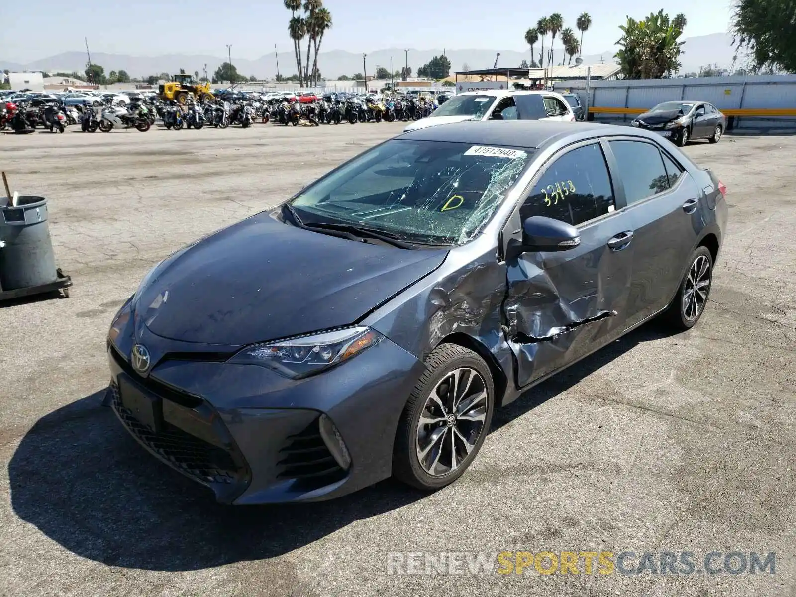 2 Photograph of a damaged car 2T1BURHEXKC126215 TOYOTA COROLLA 2019