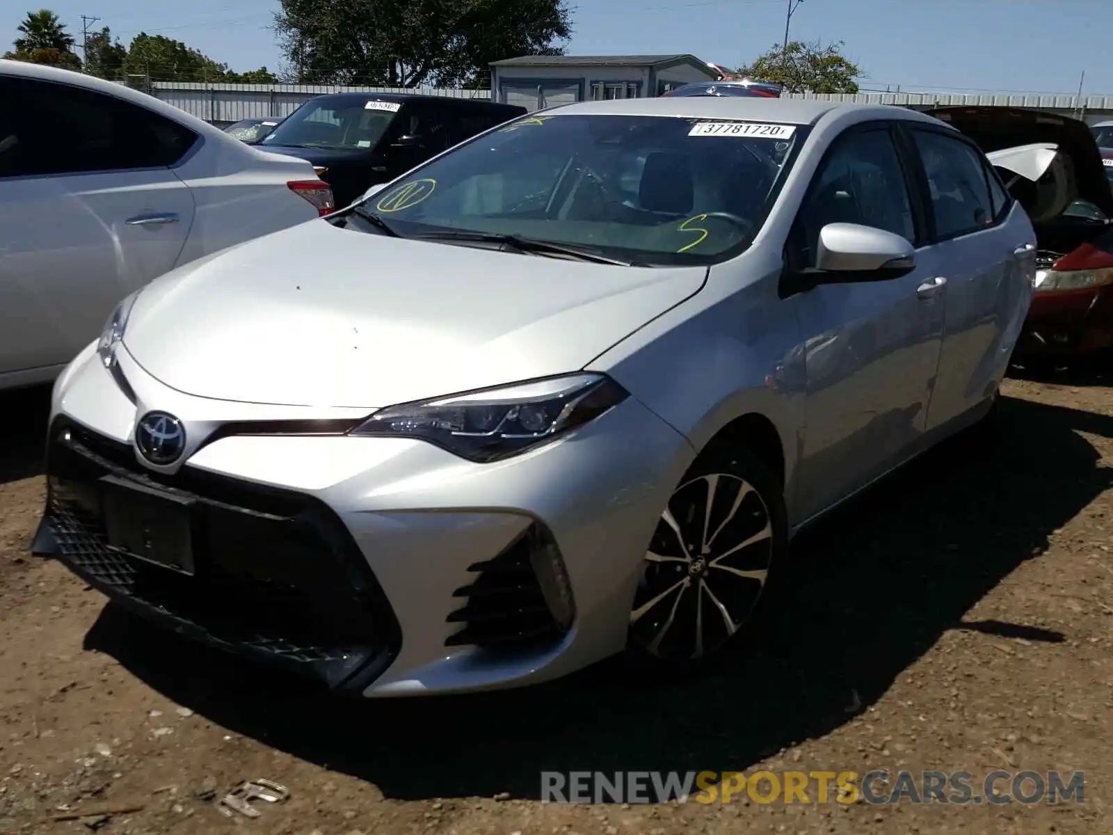 2 Photograph of a damaged car 2T1BURHEXKC130894 TOYOTA COROLLA 2019