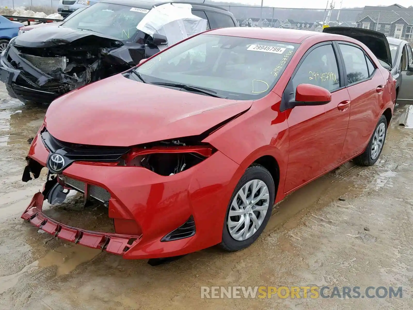 2 Photograph of a damaged car 2T1BURHEXKC131480 TOYOTA COROLLA 2019