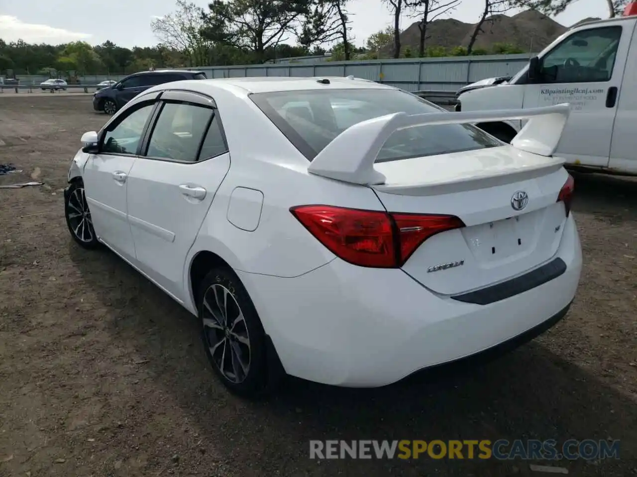 3 Photograph of a damaged car 2T1BURHEXKC136436 TOYOTA COROLLA 2019