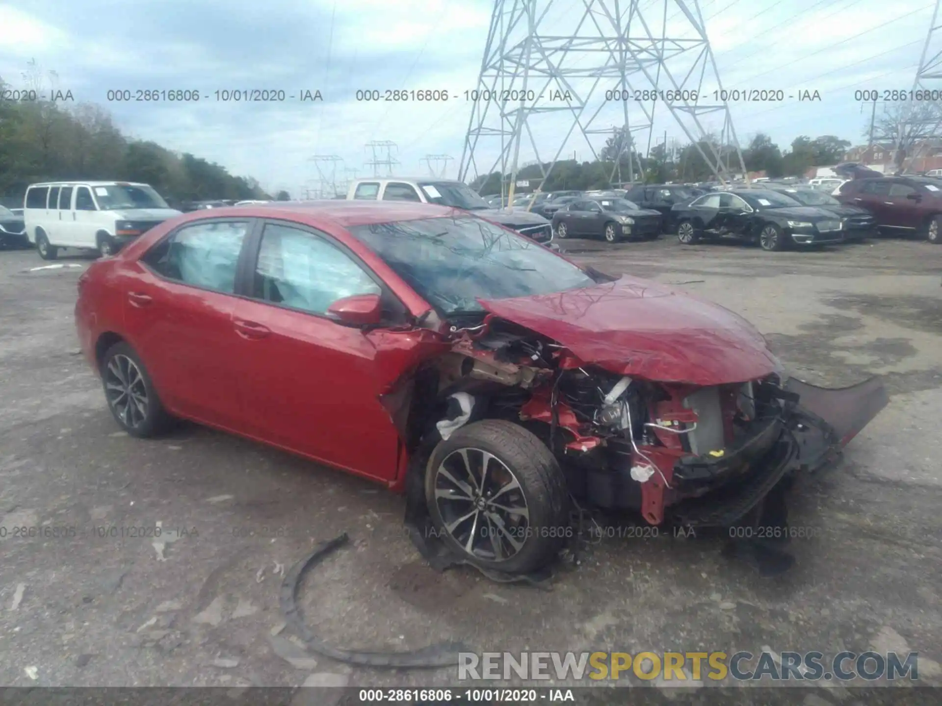 1 Photograph of a damaged car 2T1BURHEXKC136565 TOYOTA COROLLA 2019