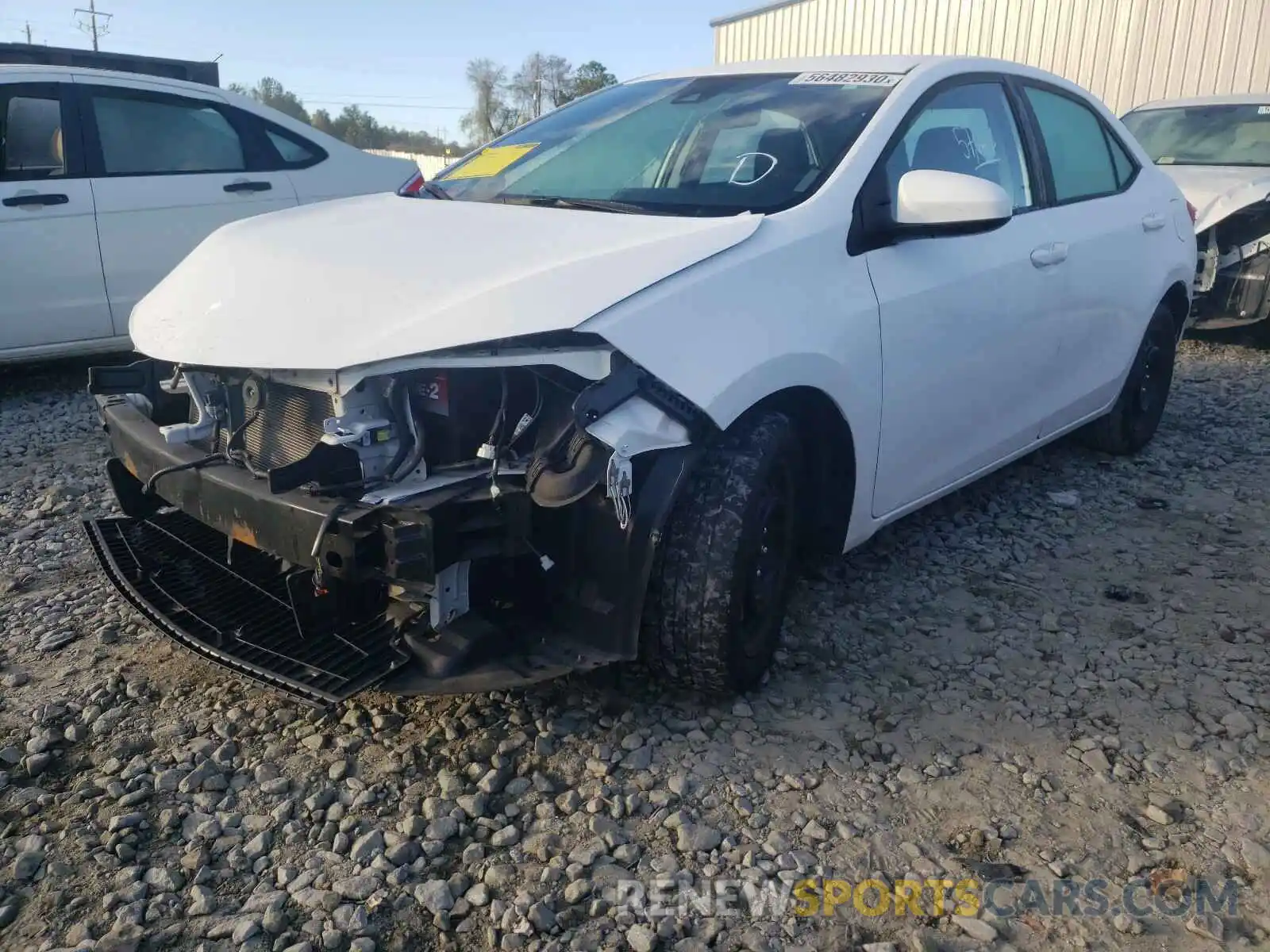 2 Photograph of a damaged car 2T1BURHEXKC137277 TOYOTA COROLLA 2019