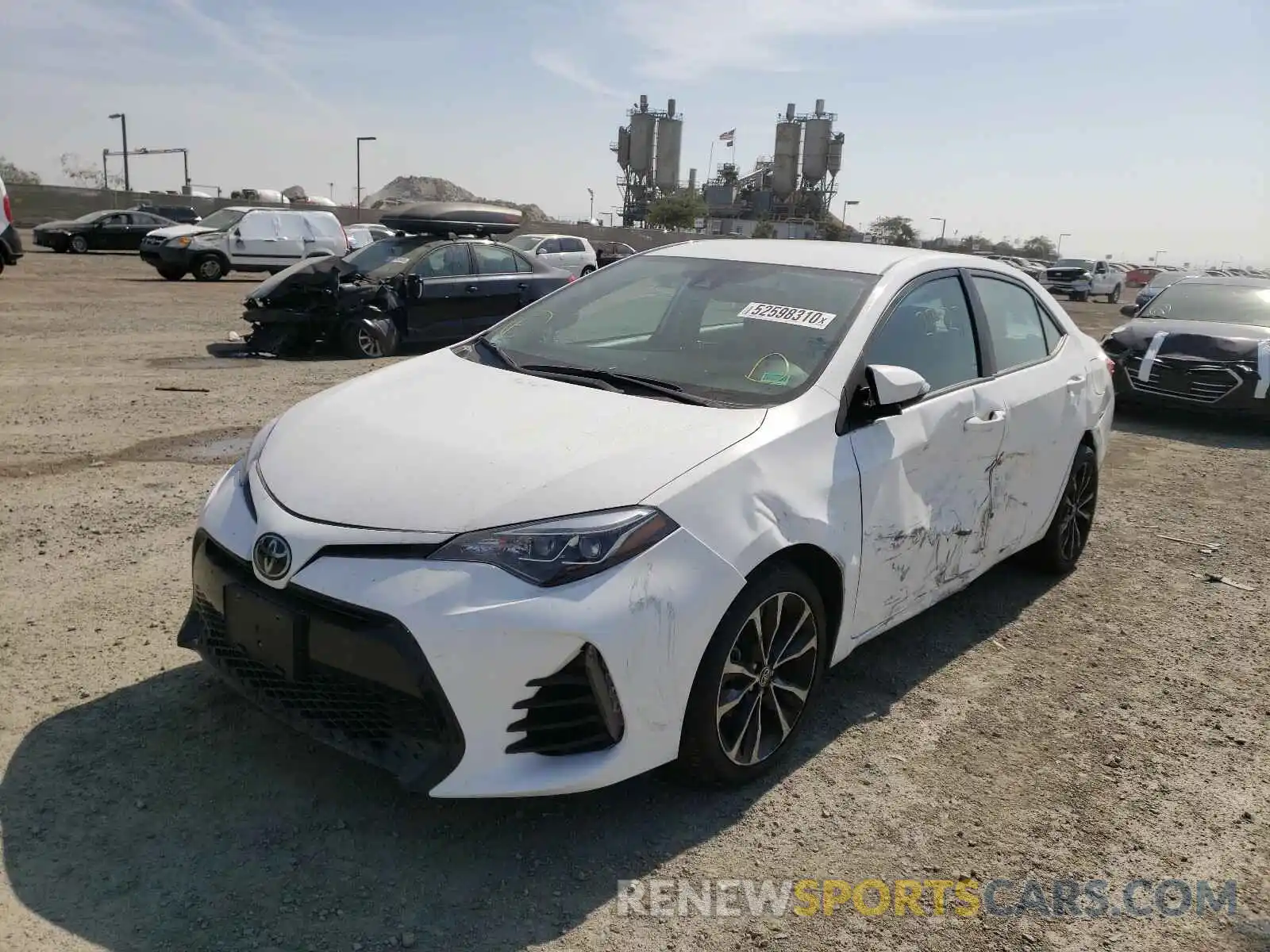 2 Photograph of a damaged car 2T1BURHEXKC138784 TOYOTA COROLLA 2019