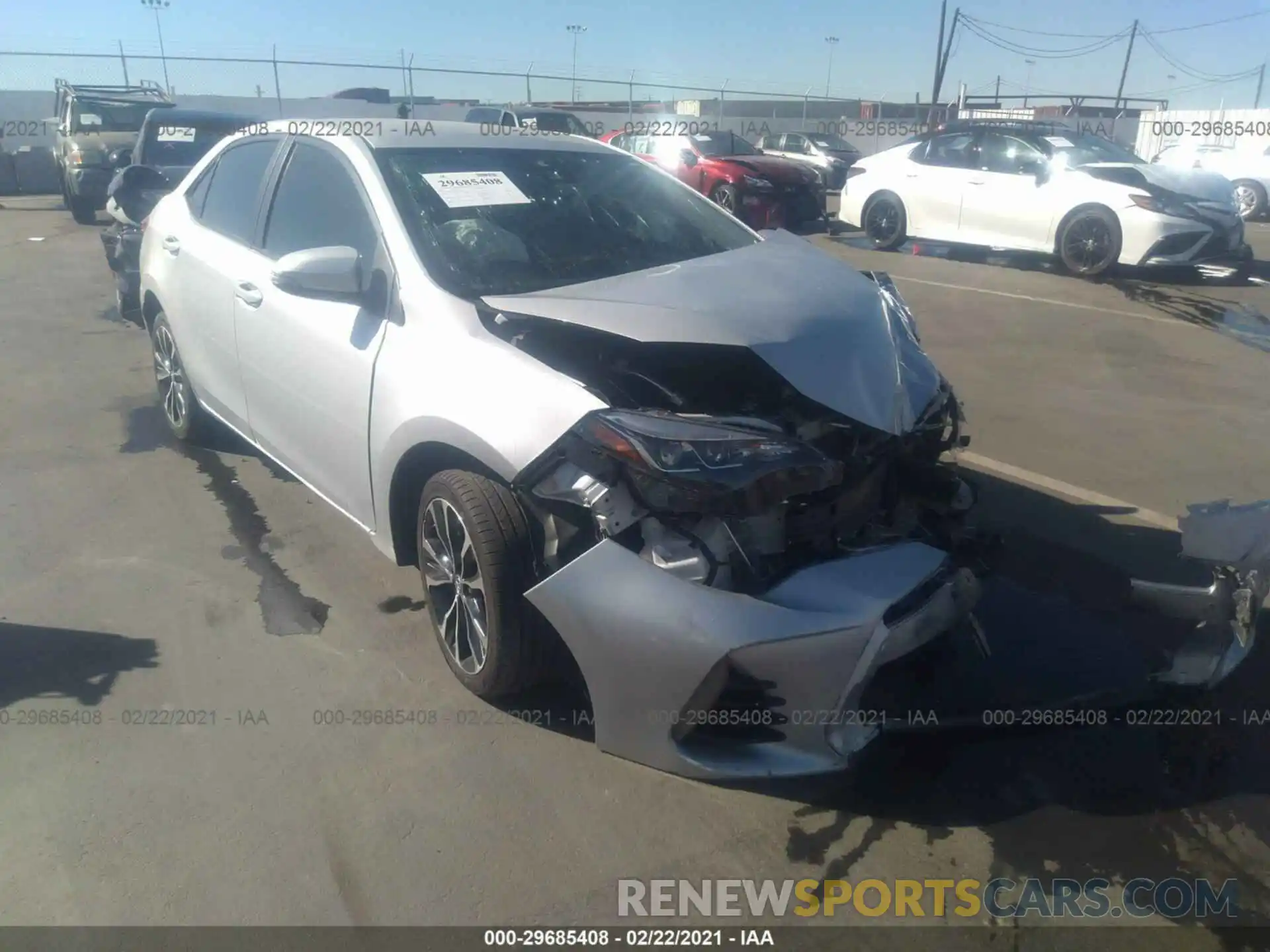 1 Photograph of a damaged car 2T1BURHEXKC139143 TOYOTA COROLLA 2019