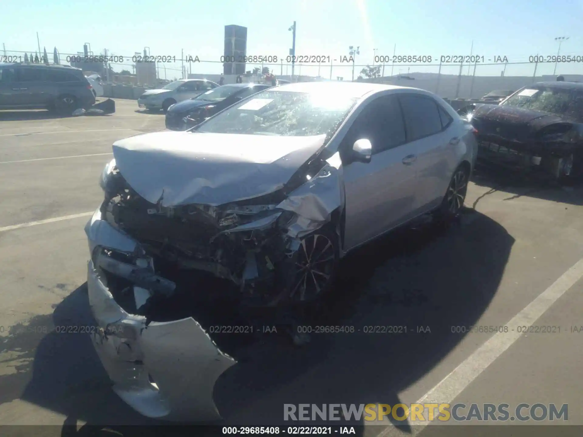 2 Photograph of a damaged car 2T1BURHEXKC139143 TOYOTA COROLLA 2019