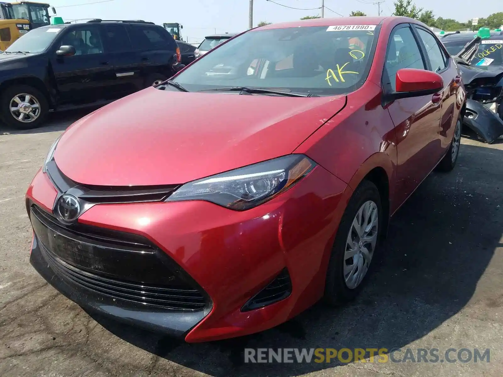 2 Photograph of a damaged car 2T1BURHEXKC140471 TOYOTA COROLLA 2019