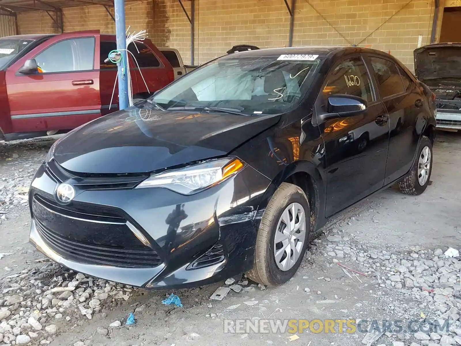 2 Photograph of a damaged car 2T1BURHEXKC141197 TOYOTA COROLLA 2019