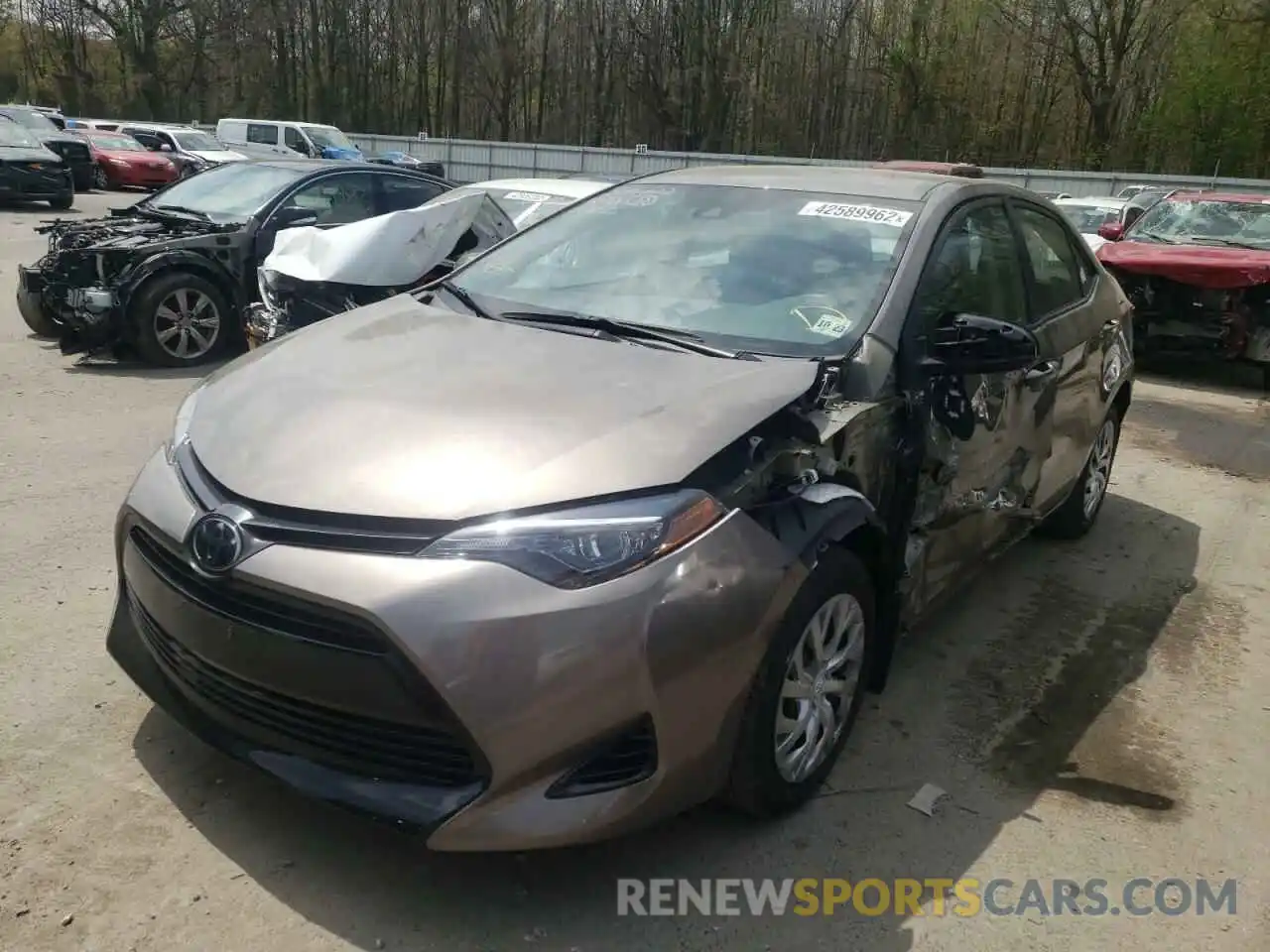 2 Photograph of a damaged car 2T1BURHEXKC142236 TOYOTA COROLLA 2019