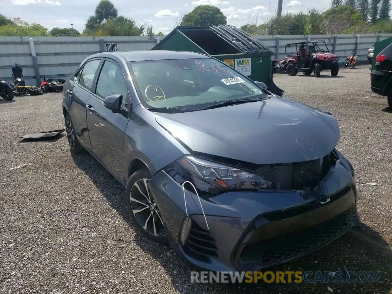 1 Photograph of a damaged car 2T1BURHEXKC143709 TOYOTA COROLLA 2019