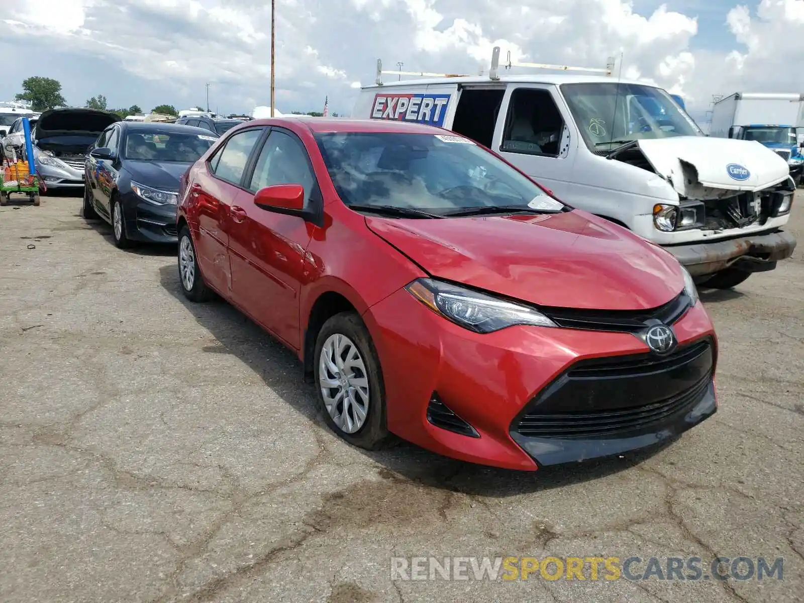 1 Photograph of a damaged car 2T1BURHEXKC144746 TOYOTA COROLLA 2019