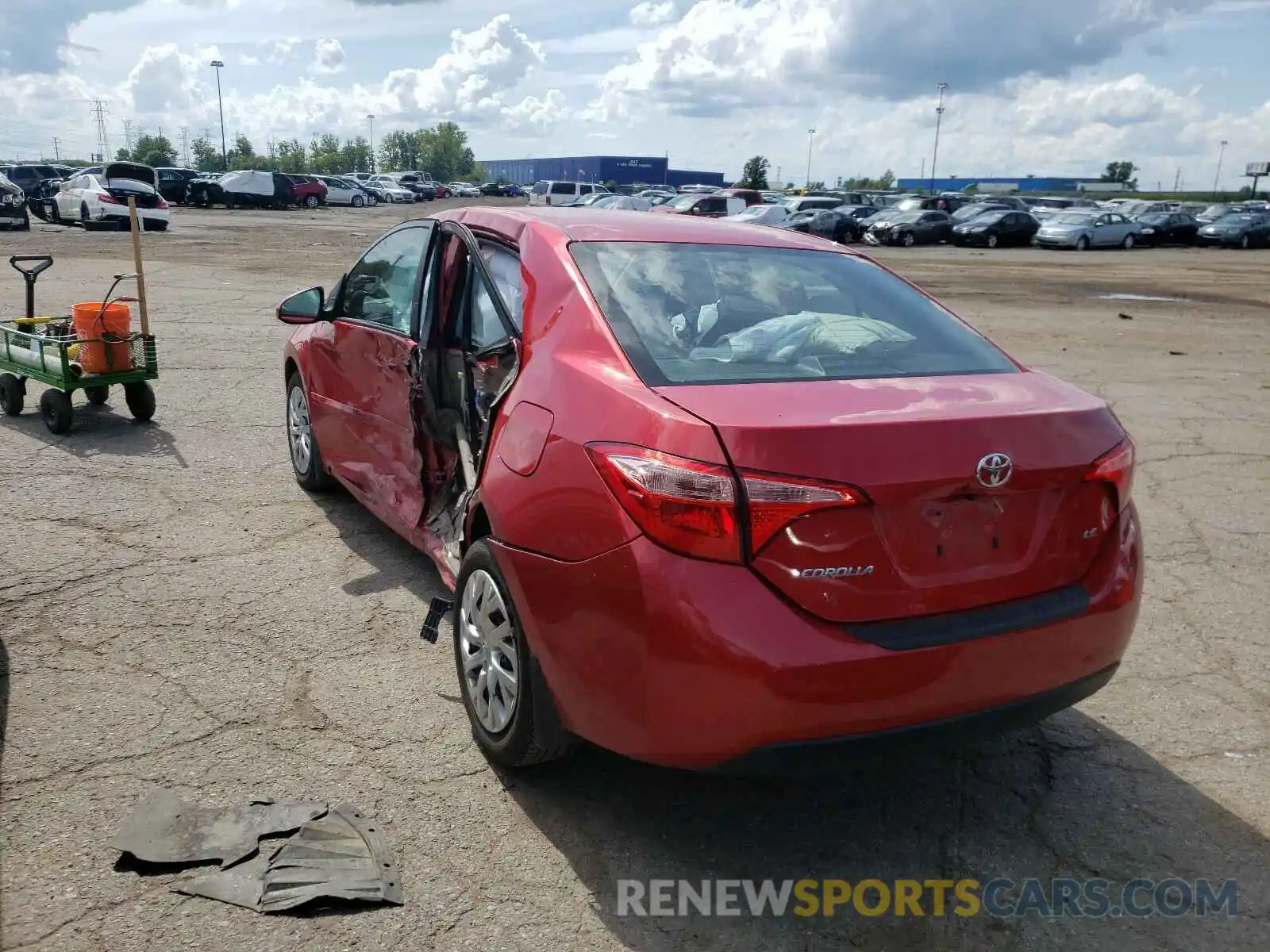 3 Photograph of a damaged car 2T1BURHEXKC144746 TOYOTA COROLLA 2019