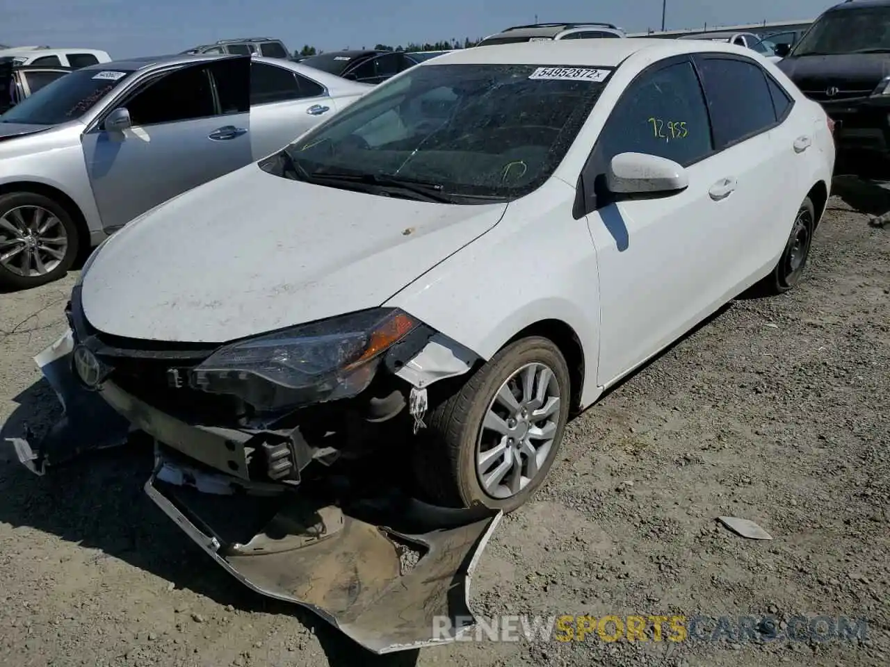 2 Photograph of a damaged car 2T1BURHEXKC145279 TOYOTA COROLLA 2019