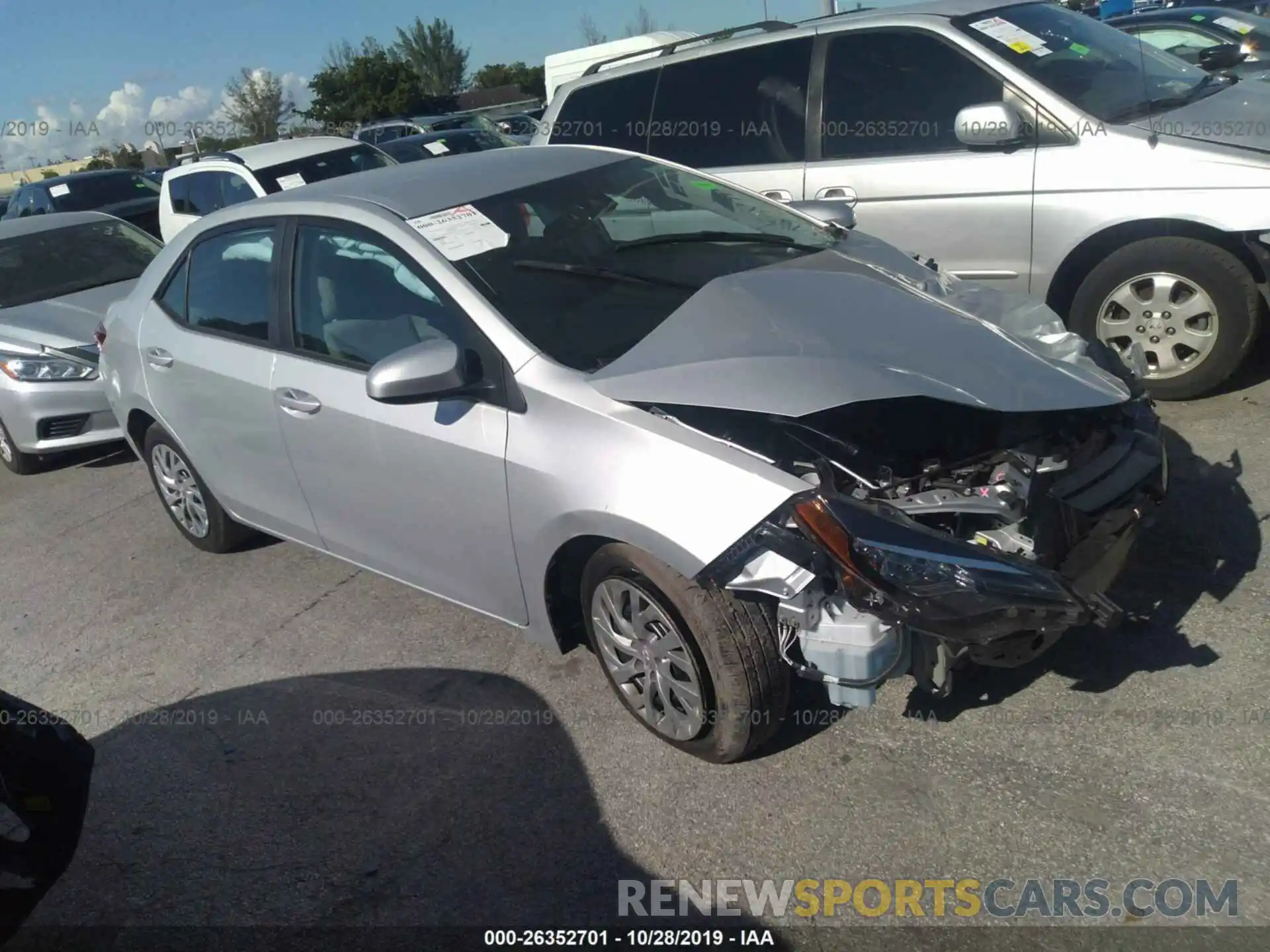 1 Photograph of a damaged car 2T1BURHEXKC145735 TOYOTA COROLLA 2019