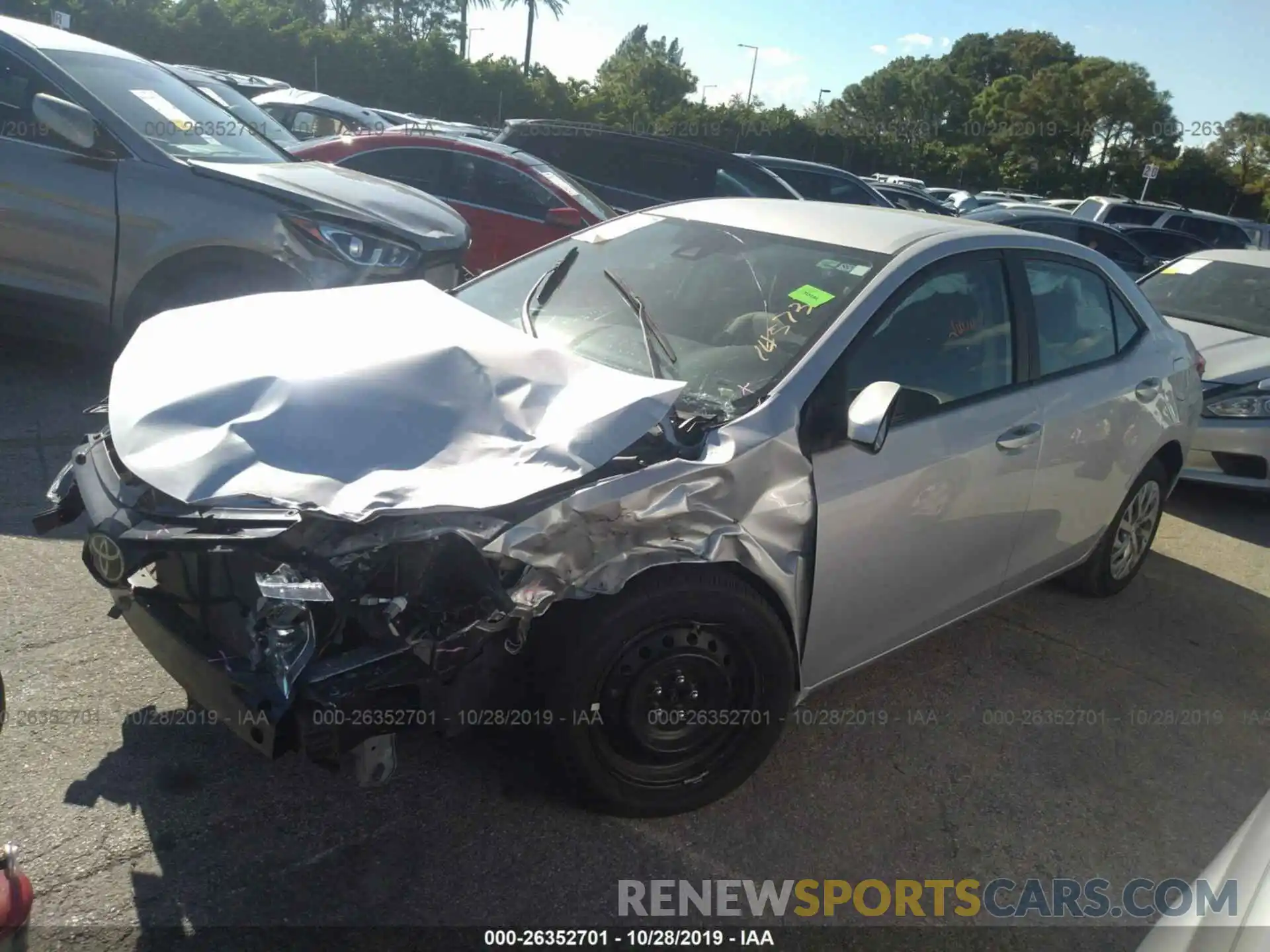 2 Photograph of a damaged car 2T1BURHEXKC145735 TOYOTA COROLLA 2019