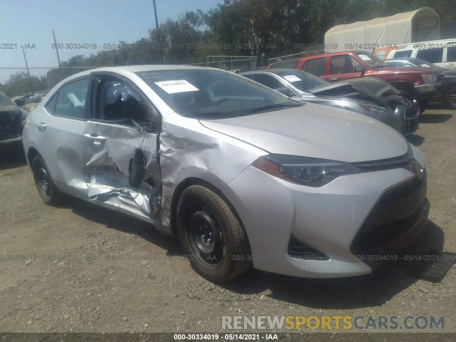 1 Photograph of a damaged car 2T1BURHEXKC145931 TOYOTA COROLLA 2019