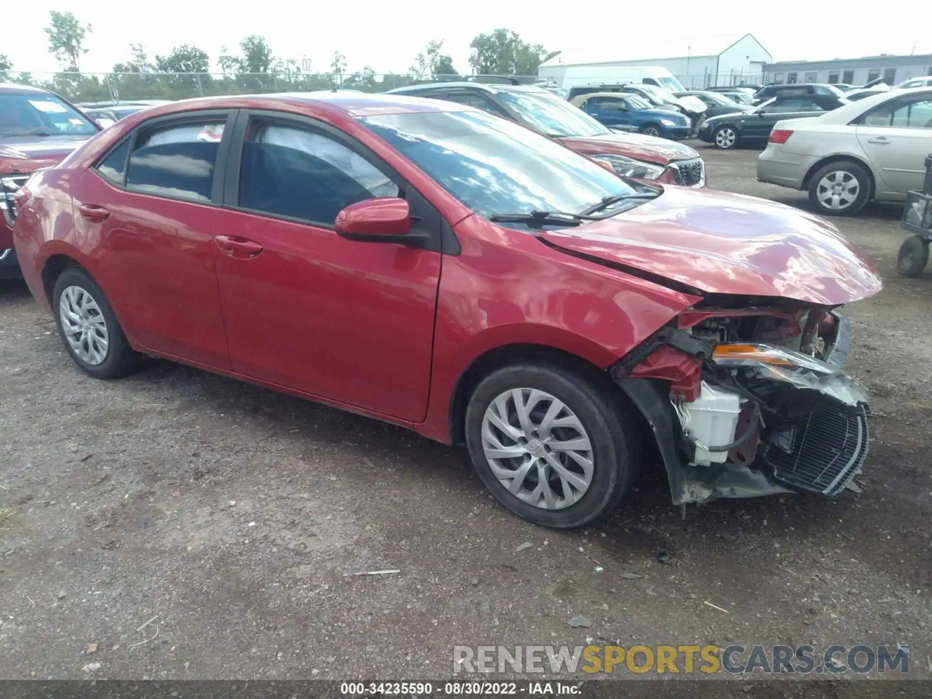 1 Photograph of a damaged car 2T1BURHEXKC146755 TOYOTA COROLLA 2019