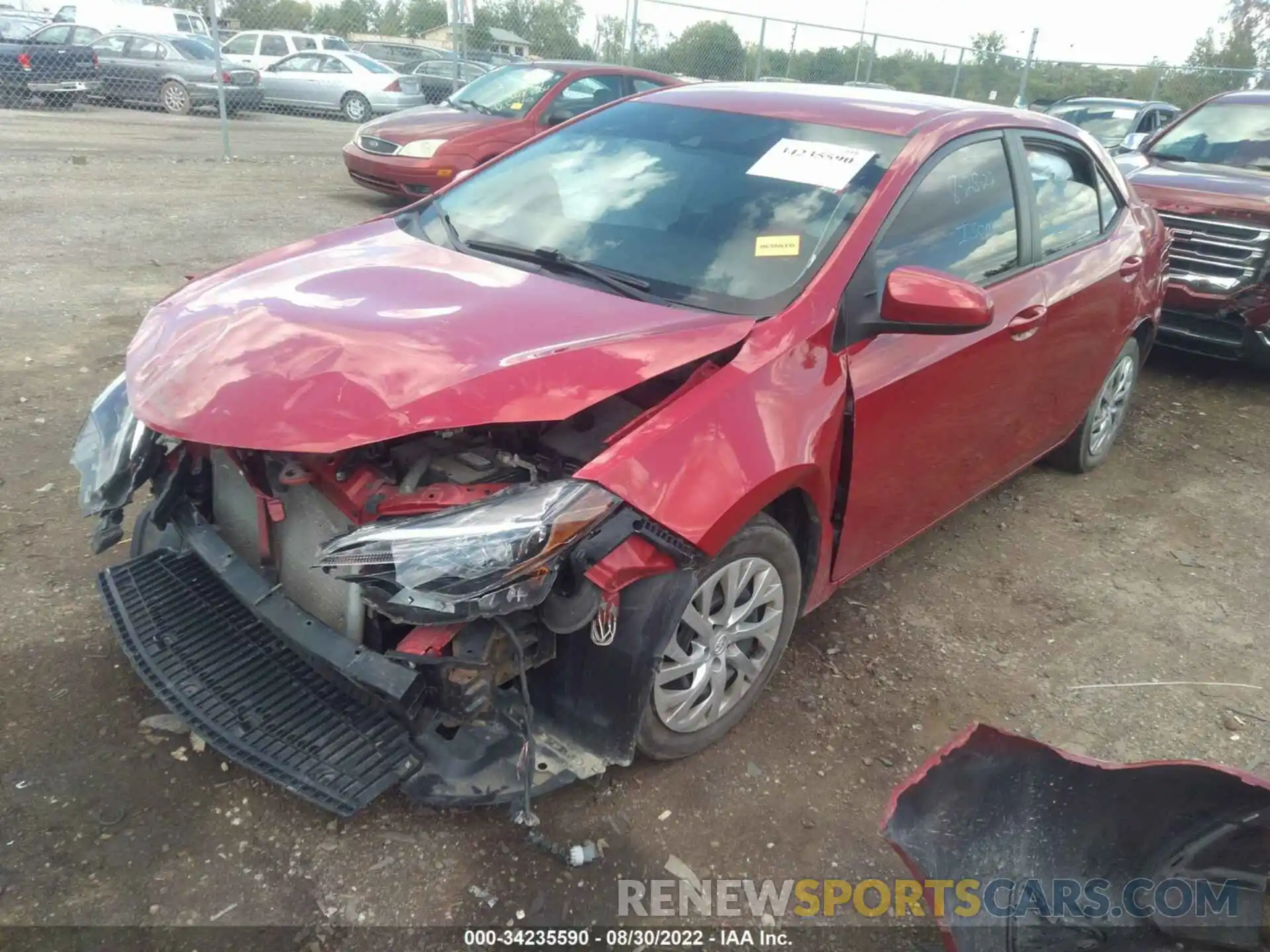 2 Photograph of a damaged car 2T1BURHEXKC146755 TOYOTA COROLLA 2019