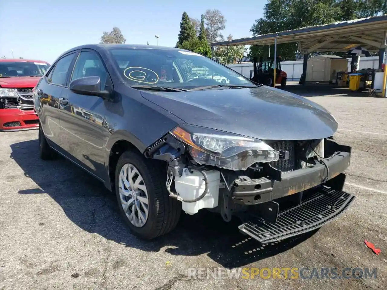 1 Photograph of a damaged car 2T1BURHEXKC147002 TOYOTA COROLLA 2019