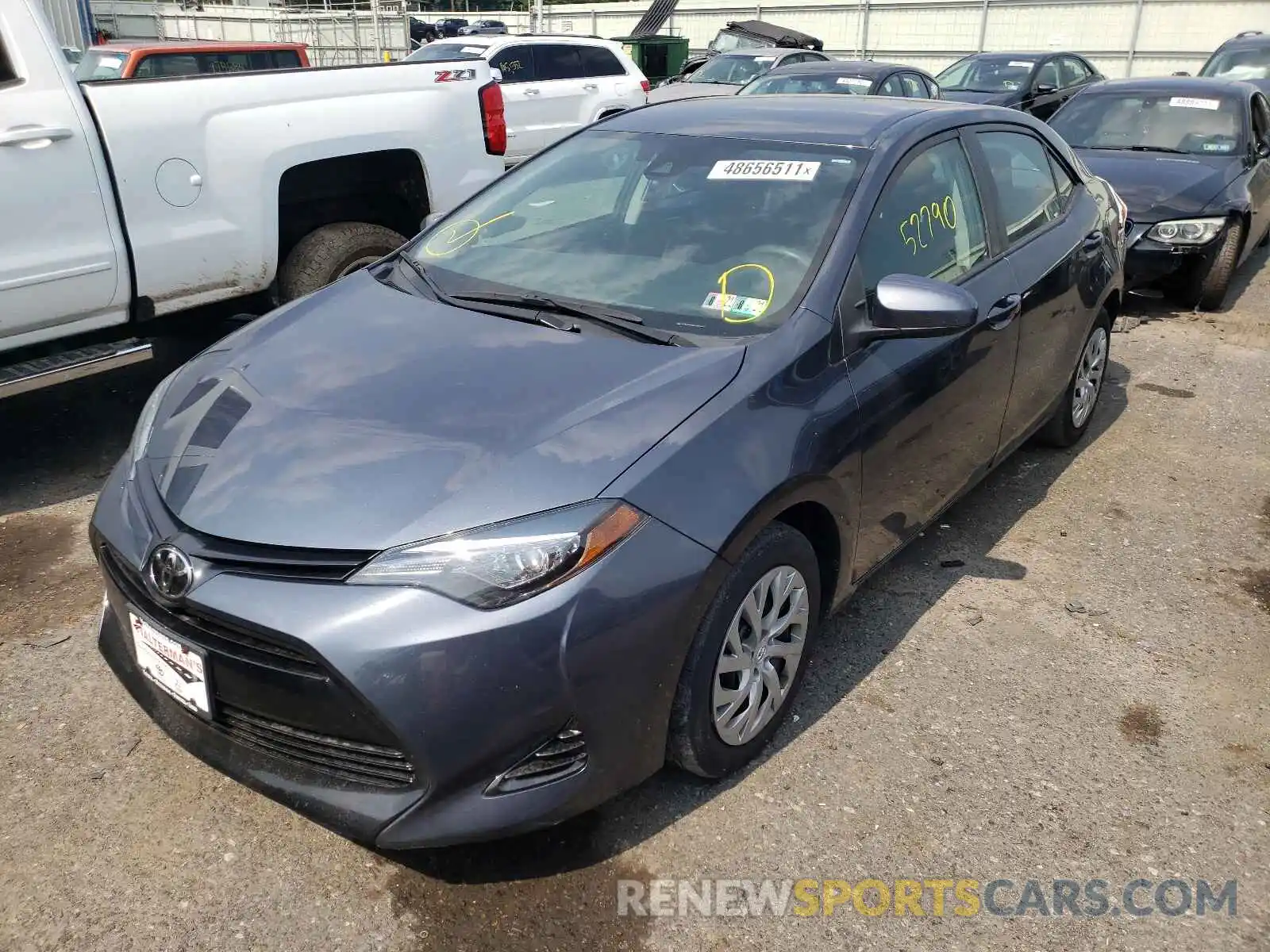 2 Photograph of a damaged car 2T1BURHEXKC147565 TOYOTA COROLLA 2019