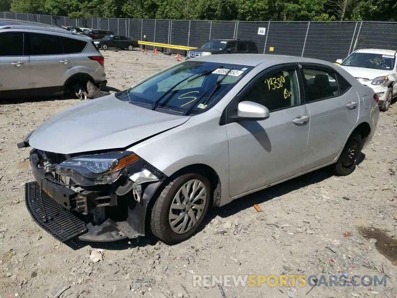 2 Photograph of a damaged car 2T1BURHEXKC151423 TOYOTA COROLLA 2019