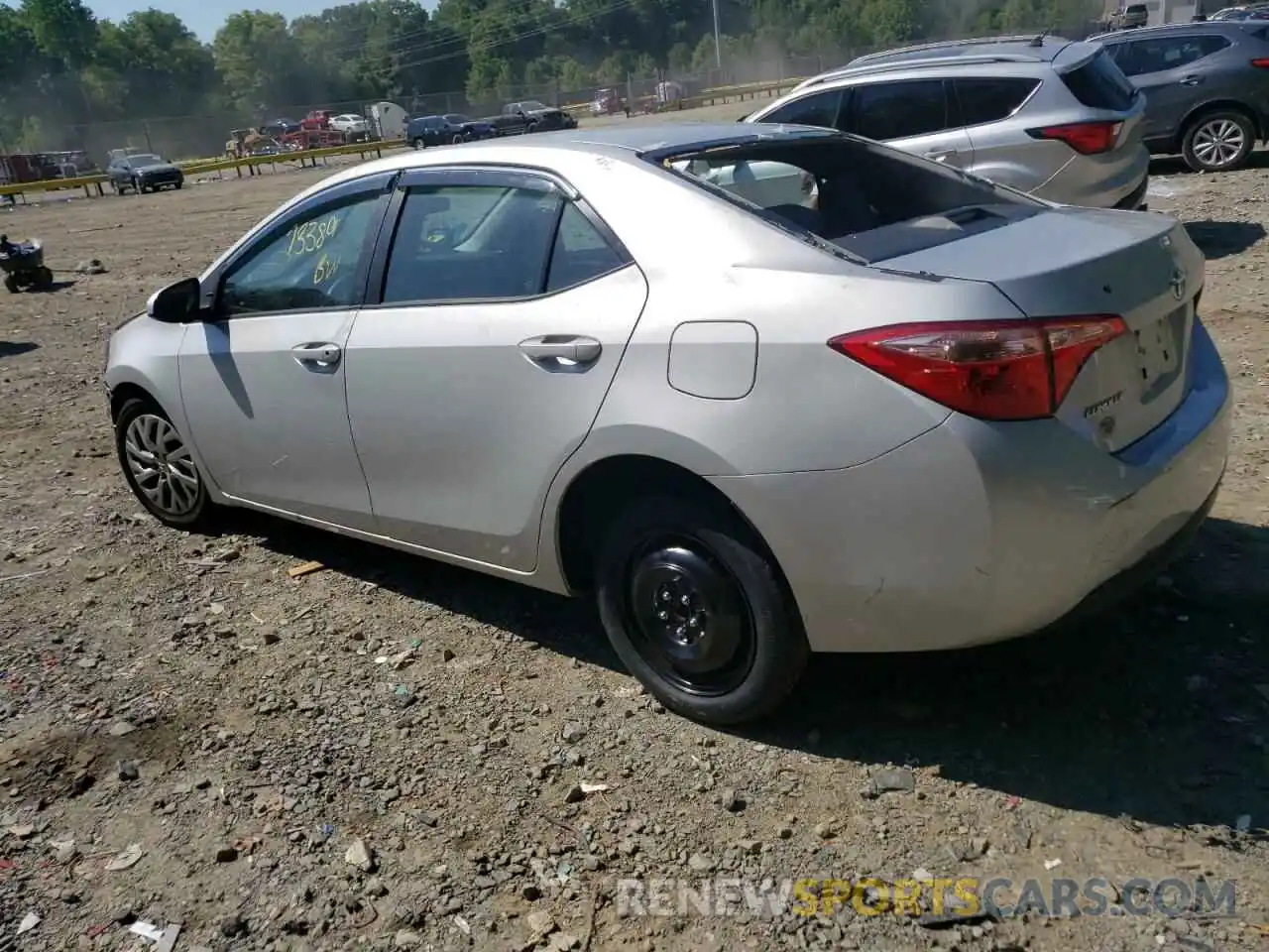 3 Photograph of a damaged car 2T1BURHEXKC151423 TOYOTA COROLLA 2019