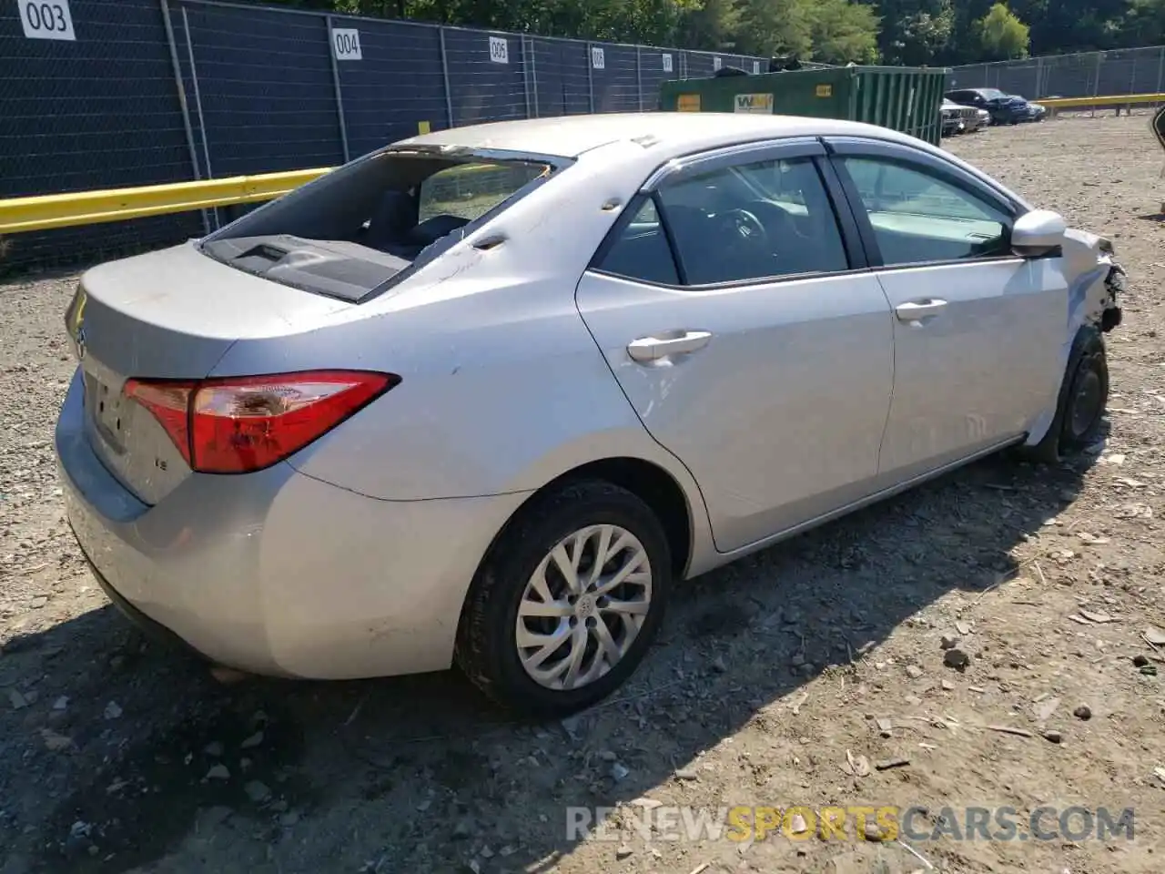 4 Photograph of a damaged car 2T1BURHEXKC151423 TOYOTA COROLLA 2019