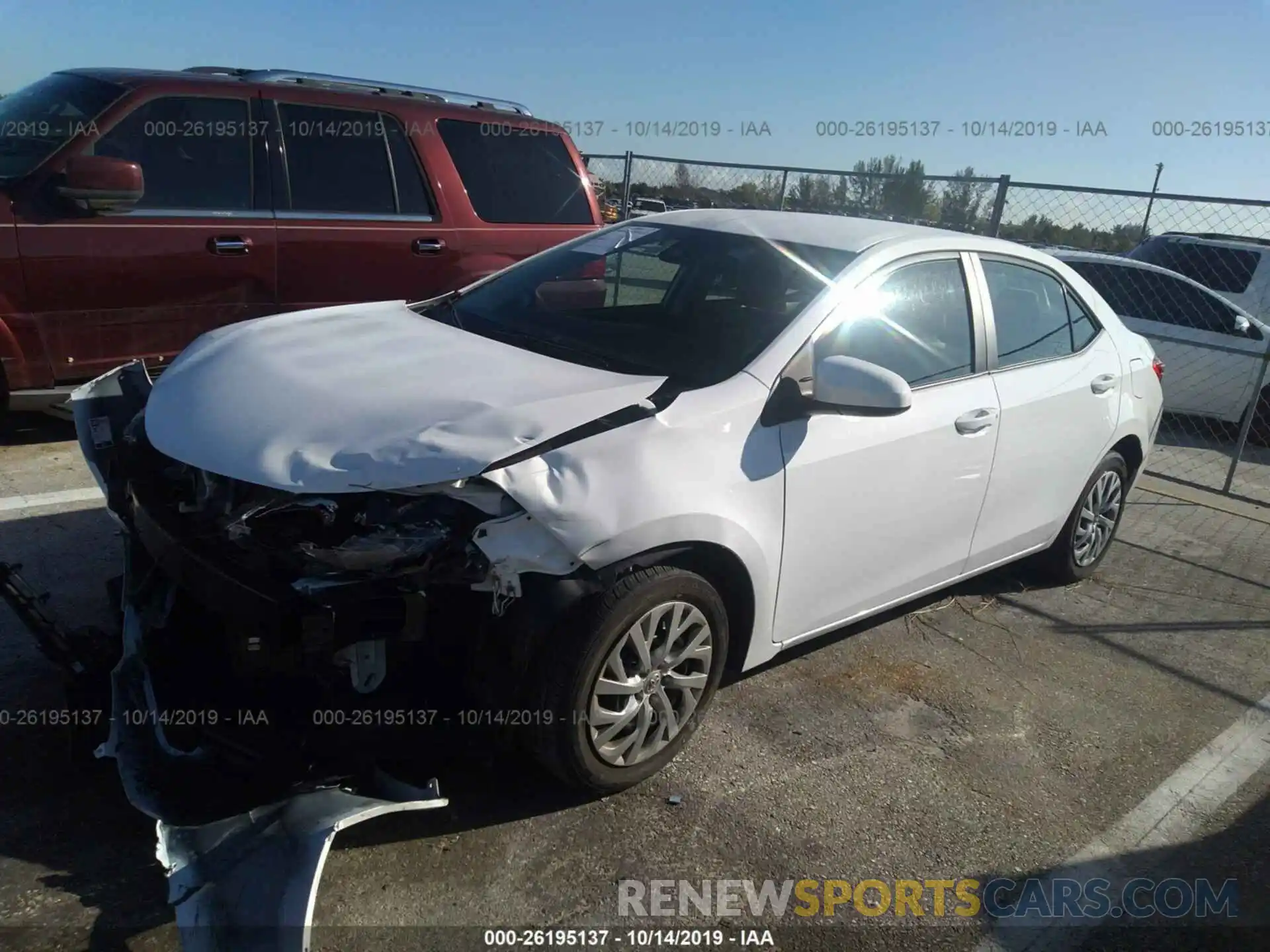 2 Photograph of a damaged car 2T1BURHEXKC152538 TOYOTA COROLLA 2019